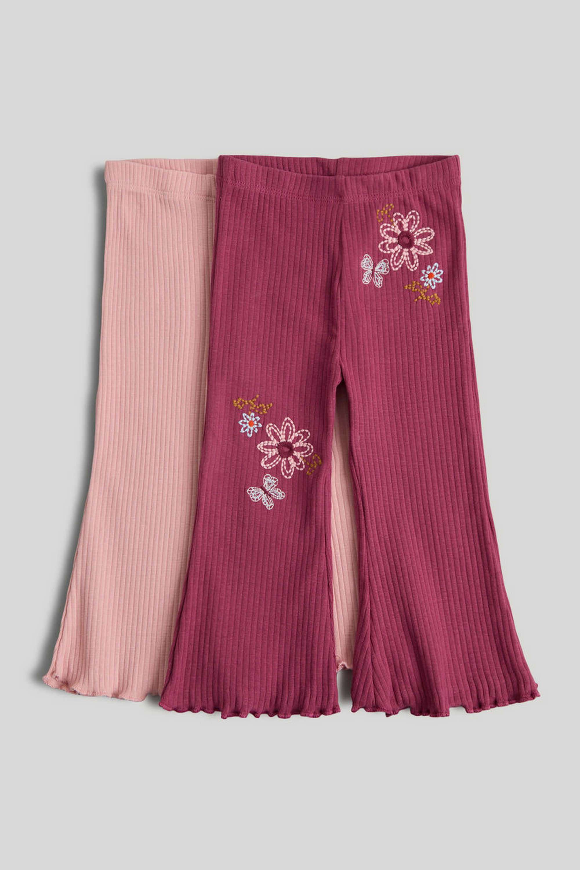 Embroidered-Blended-Fabric-Regular-Fit-Girls-Leggings