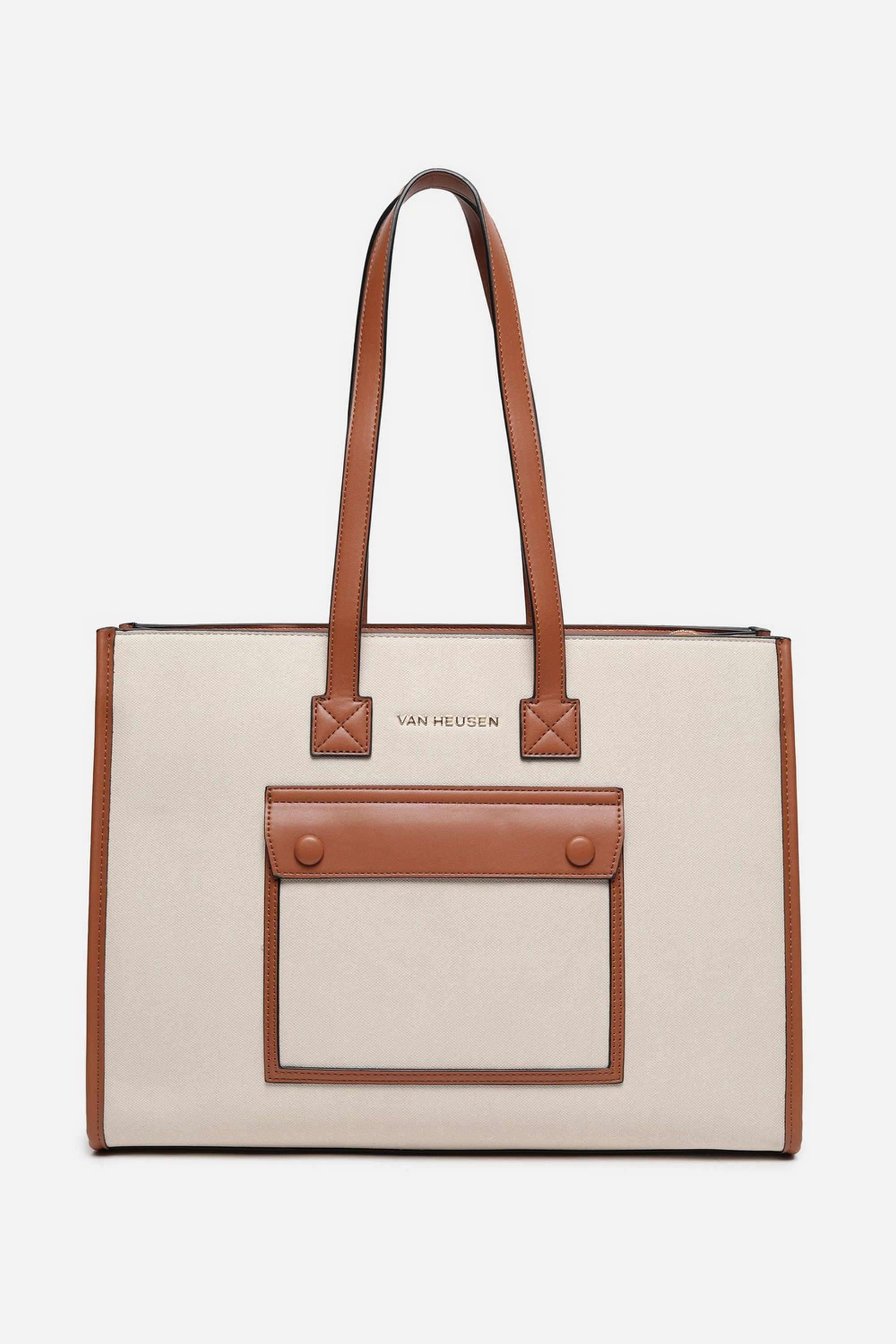 Zipper-BLOCK-BUILT-4-PU-Women-Casual-Wear-Tote-Bag