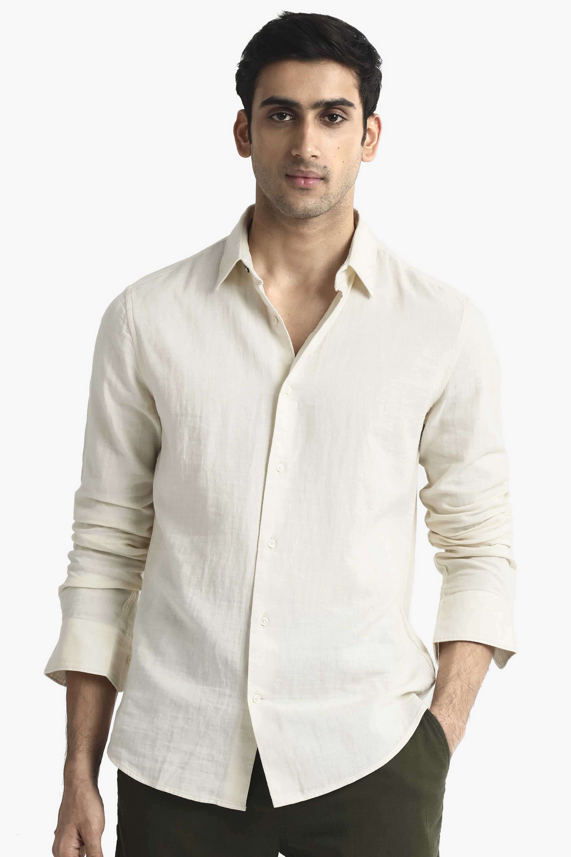 Solid-Cotton-Regular-Fit-Men-s-Casual-Shirt