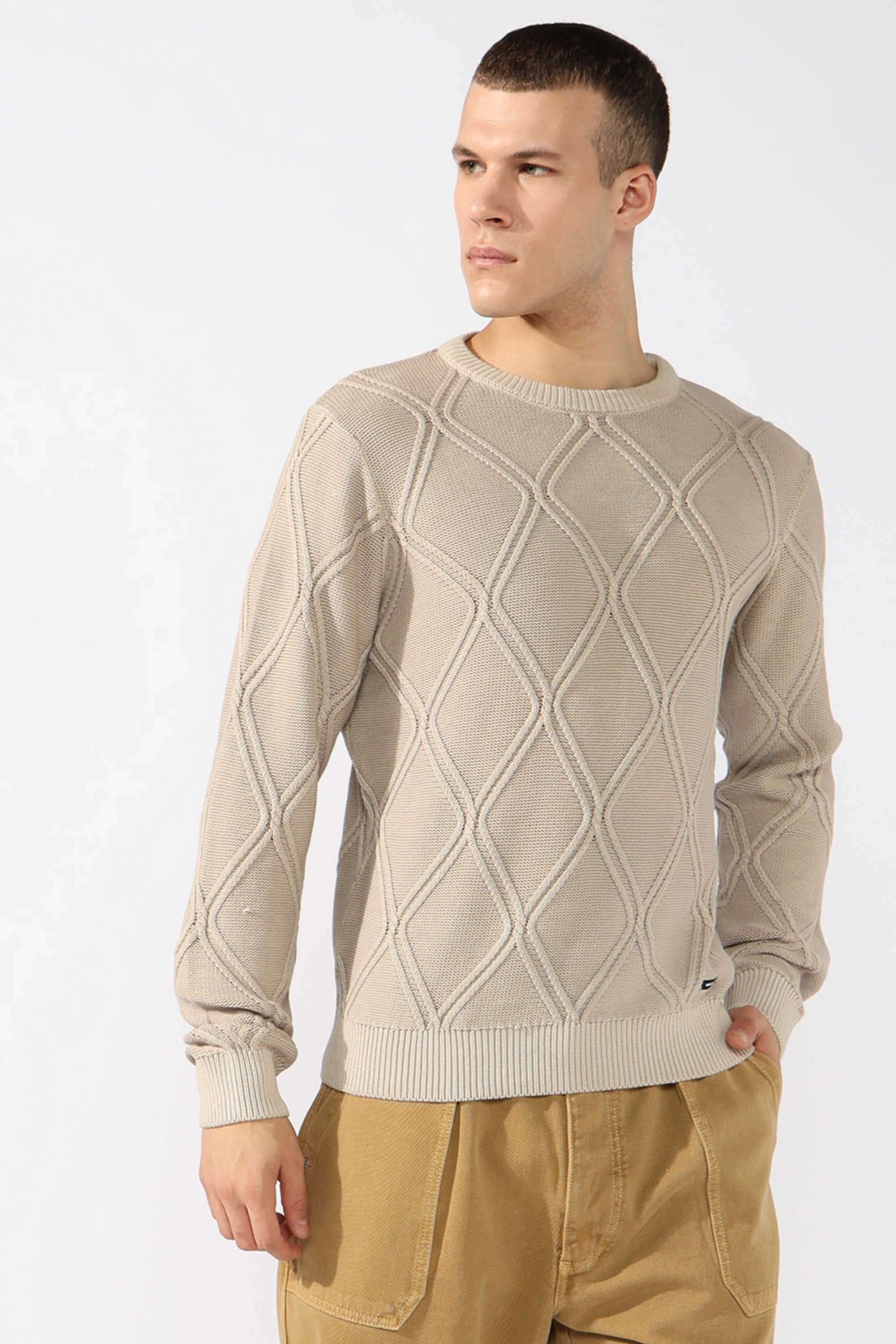 Textured-Cotton-Regular-Fit-Men-Pullover