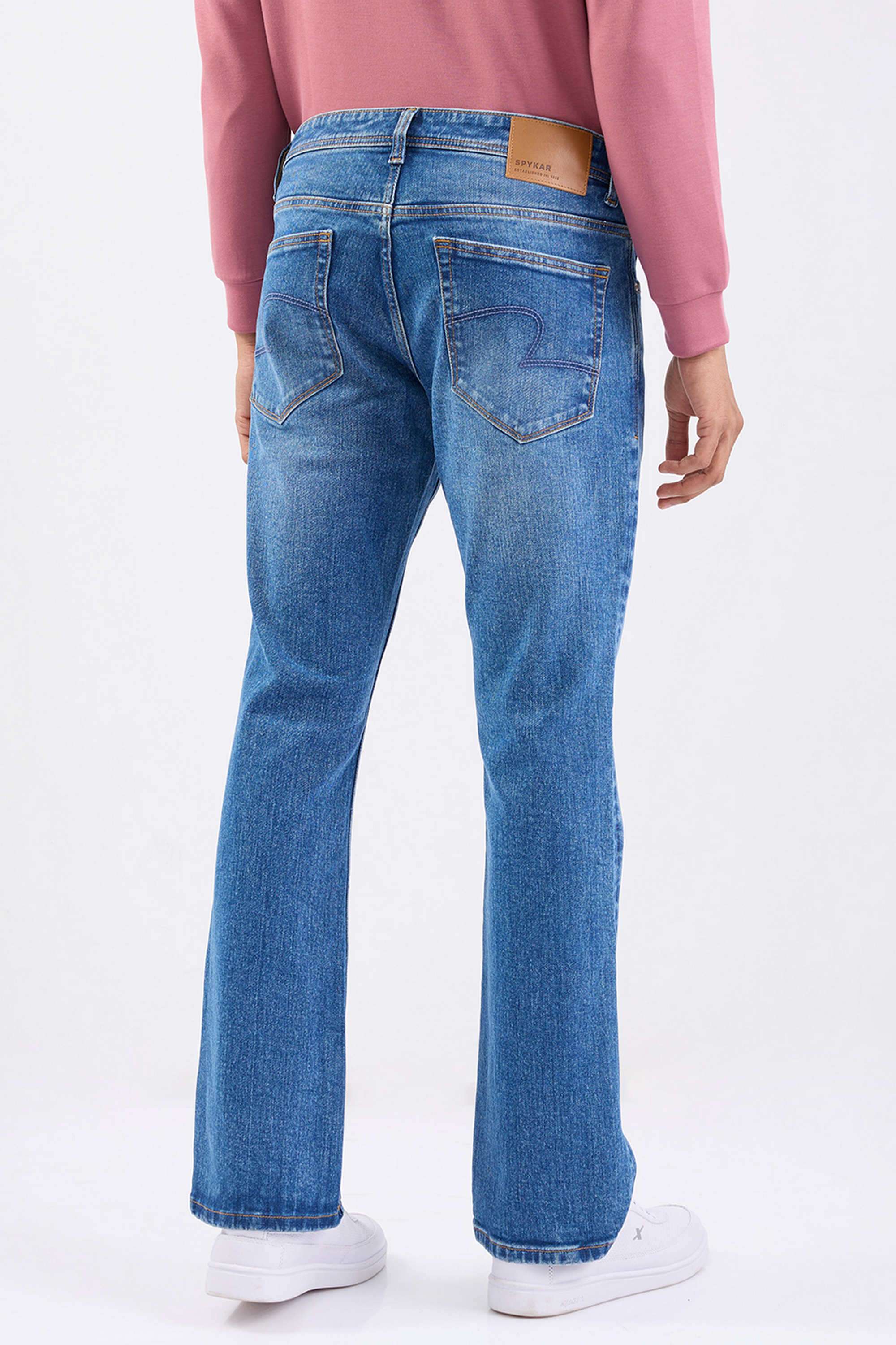 Light-Wash-Cotton-Regular-Fit-Men-Jeans