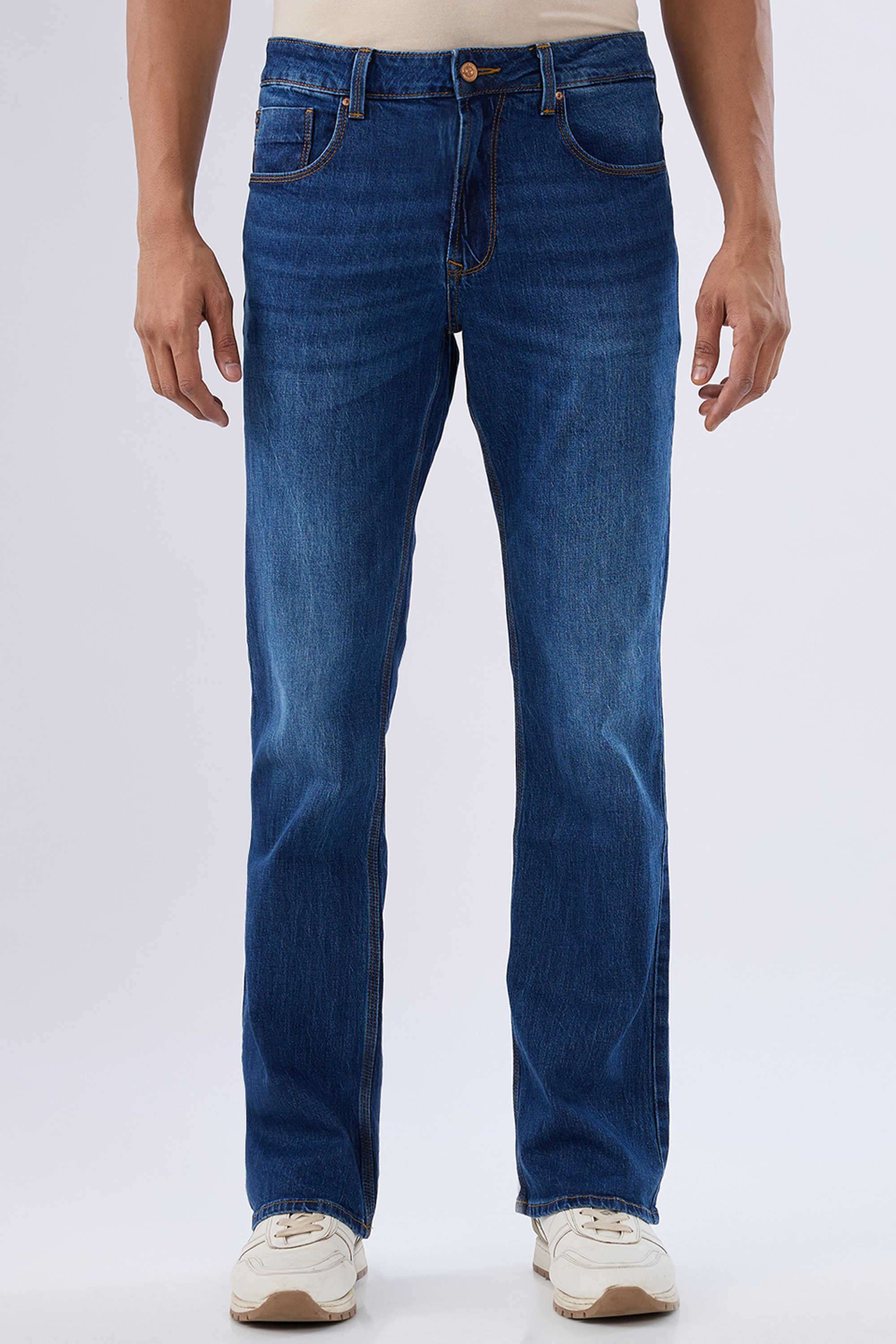 Light-Wash-Cotton-Regular-Fit-Men-Jeans