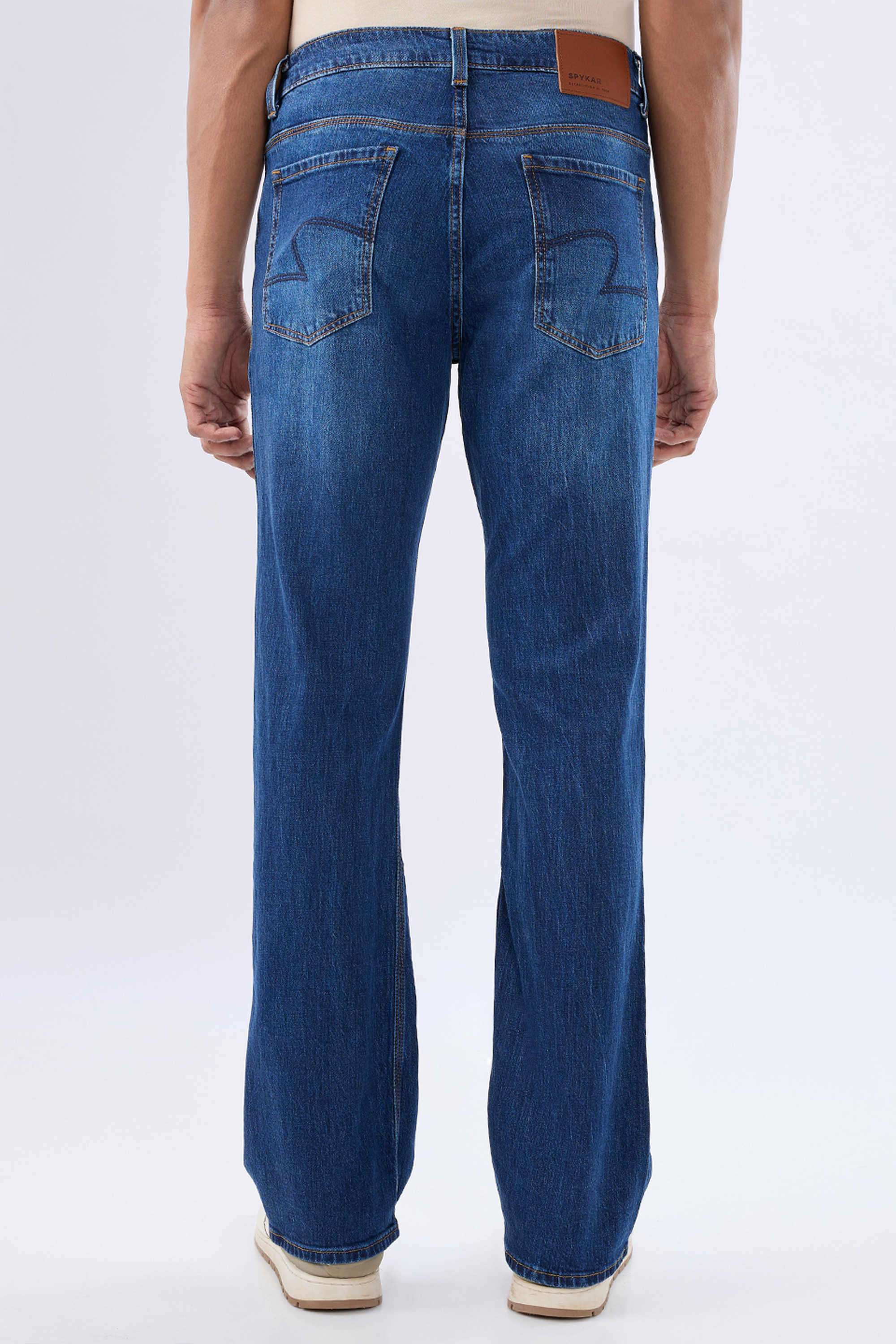 Light-Wash-Cotton-Regular-Fit-Men-Jeans