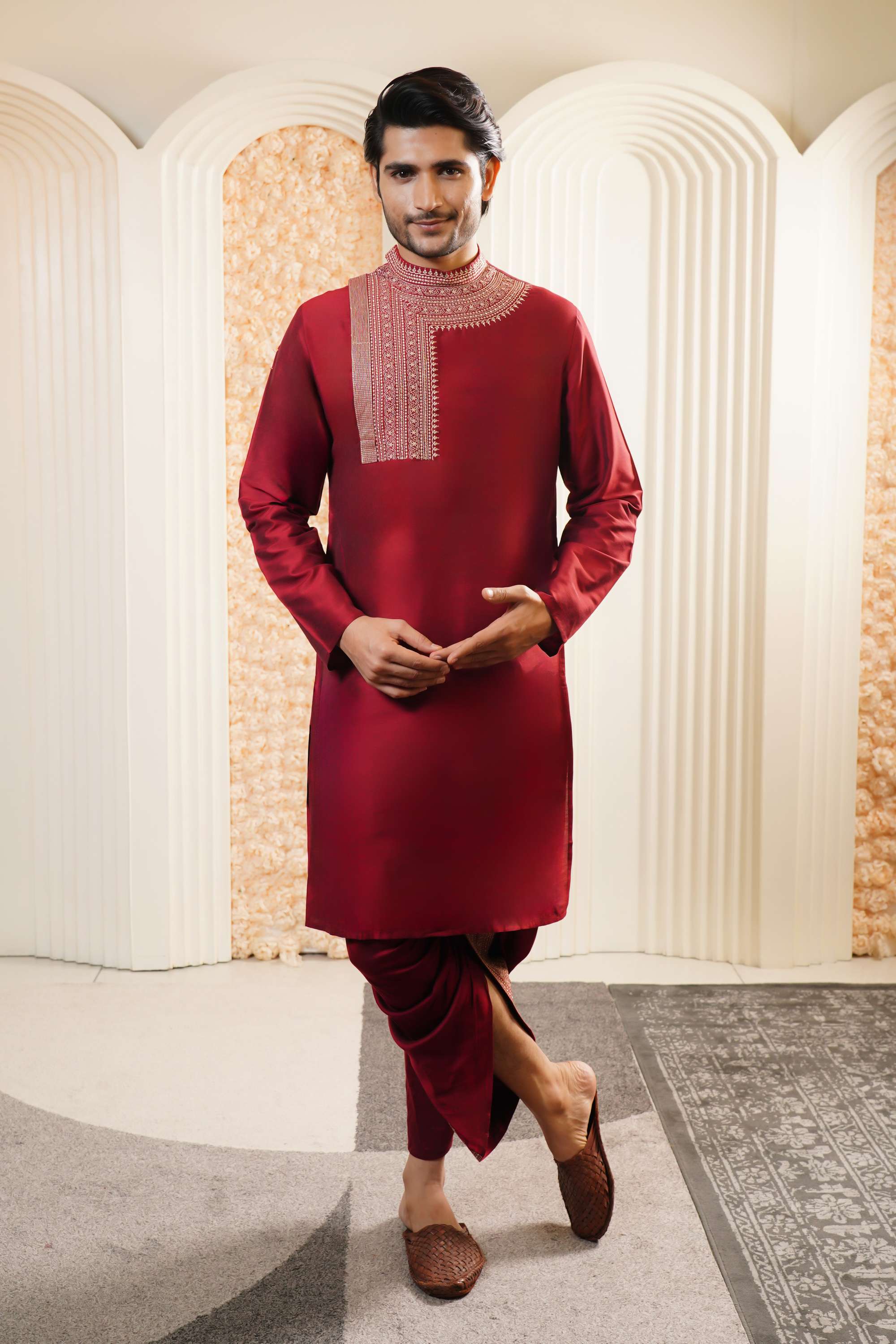 Embroidered-Blended-Fabric-Men-s-Festive-Wear-Kurta-Set