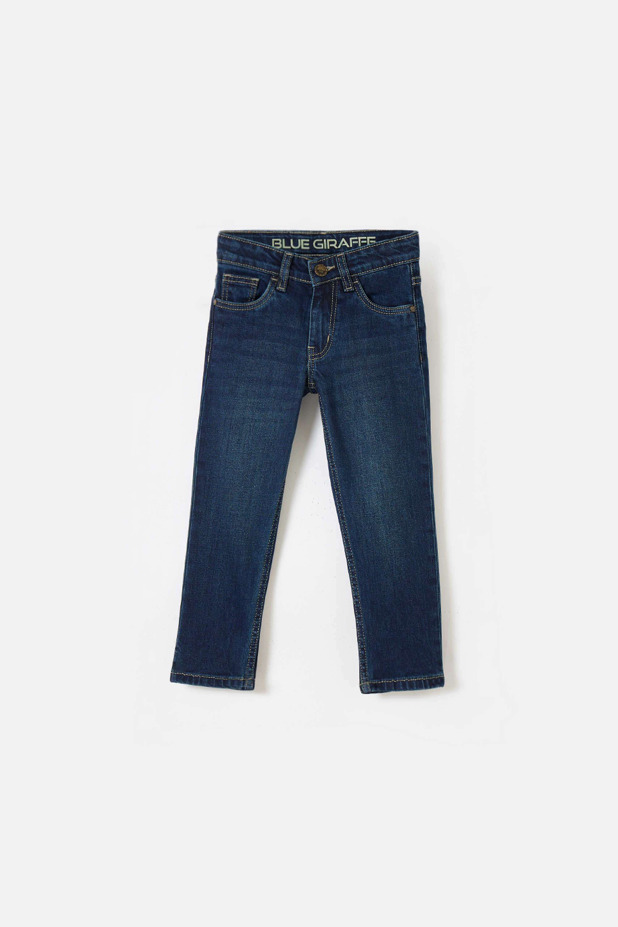 Solid-Blended-Fabric-Regular-Fit-Boy-s-Jeans