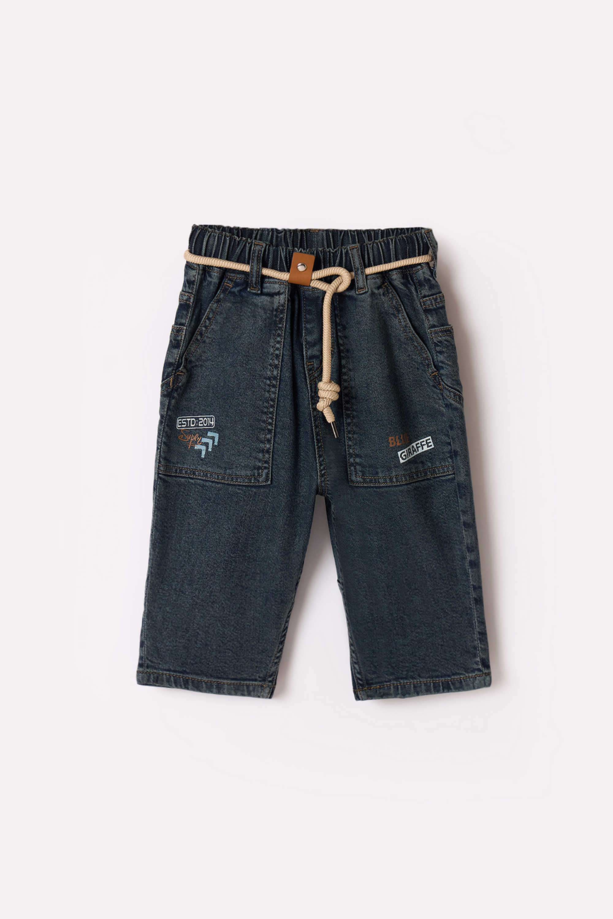 Solid-Blended-Fabric-Regular-Fit-Boy-s-Jeans
