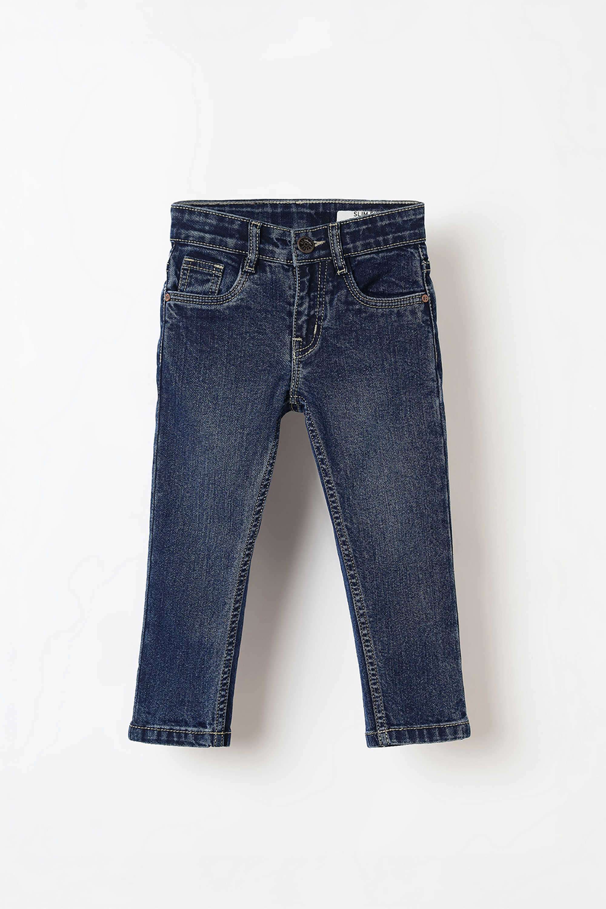 Solid-Blended-Fabric-Regular-Fit-Boy-s-Jeans