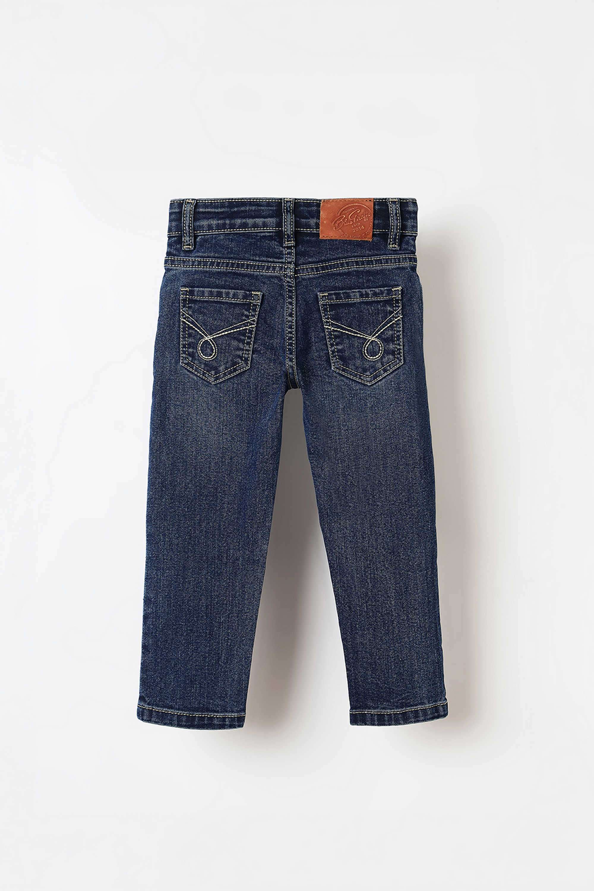 Solid-Blended-Fabric-Regular-Fit-Boy-s-Jeans