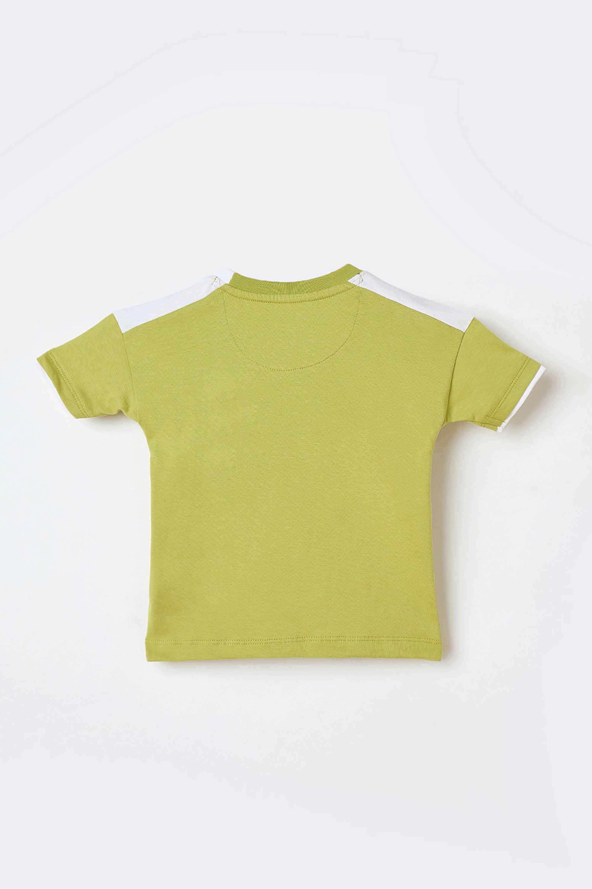 Solid-Blended-Fabric-Round-Neck-Boy-s-T-Shirt