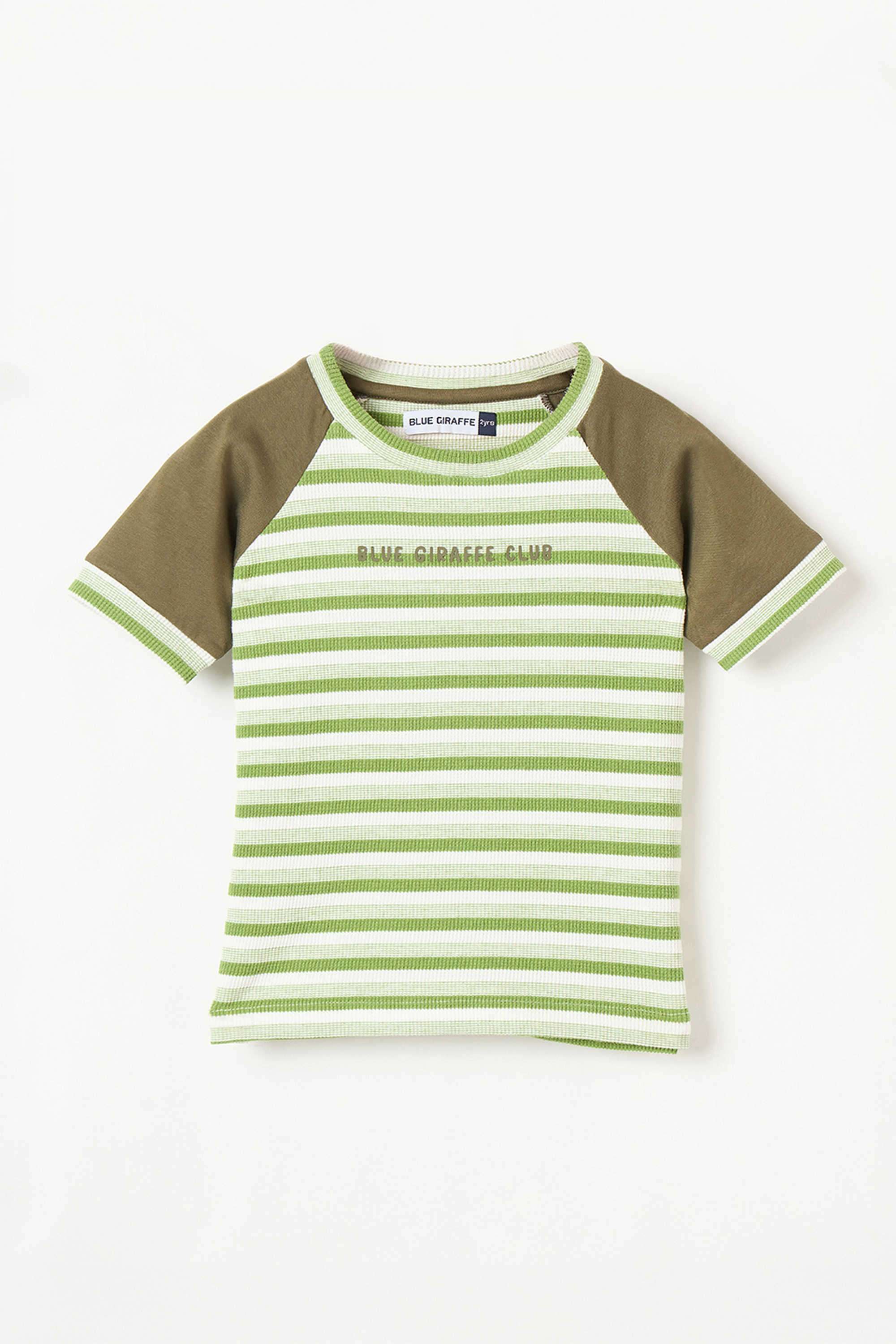 Solid-Blended-Fabric-Round-Neck-Boy-s-T-Shirt