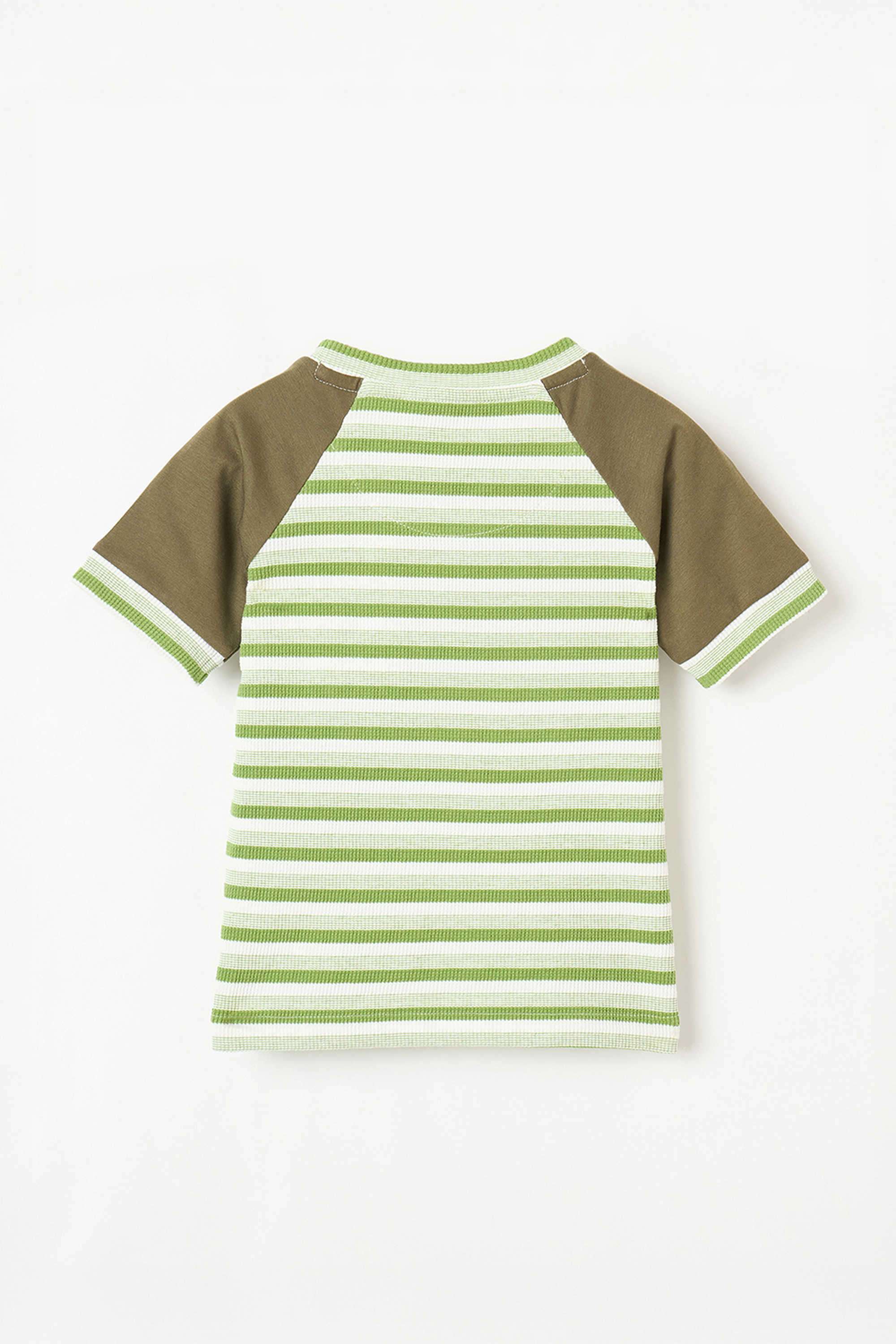 Solid-Blended-Fabric-Round-Neck-Boy-s-T-Shirt
