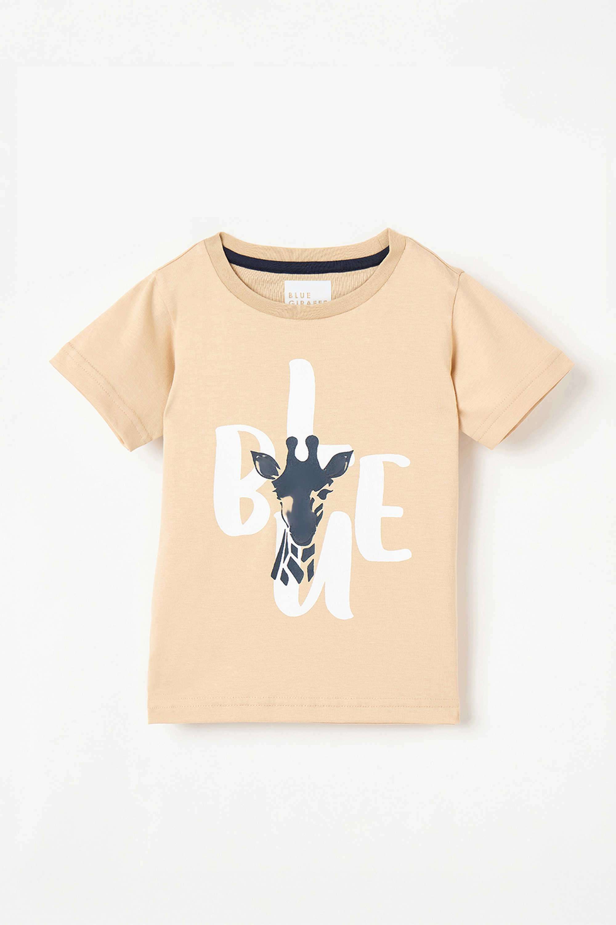 Solid-Blended-Fabric-Round-Neck-Boy-s-T-Shirt
