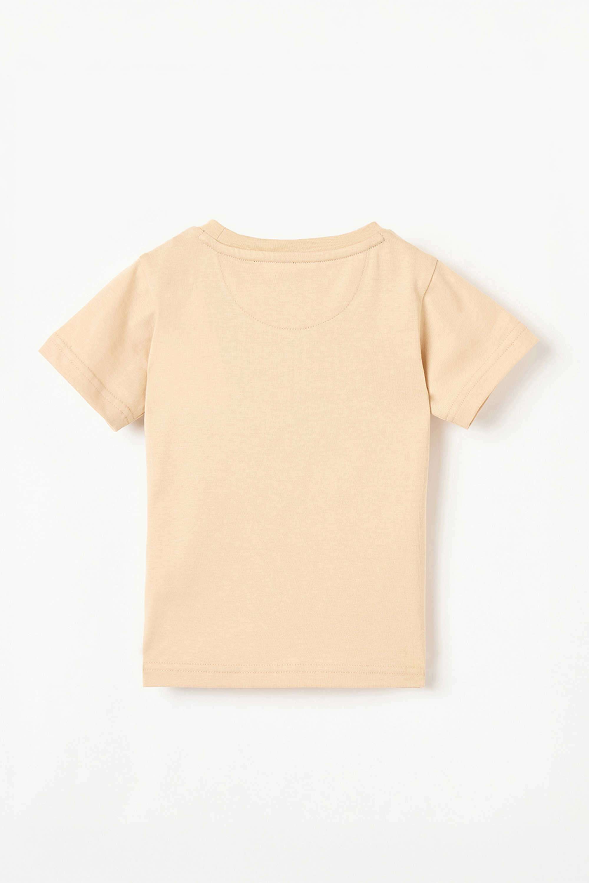 Solid-Blended-Fabric-Round-Neck-Boy-s-T-Shirt