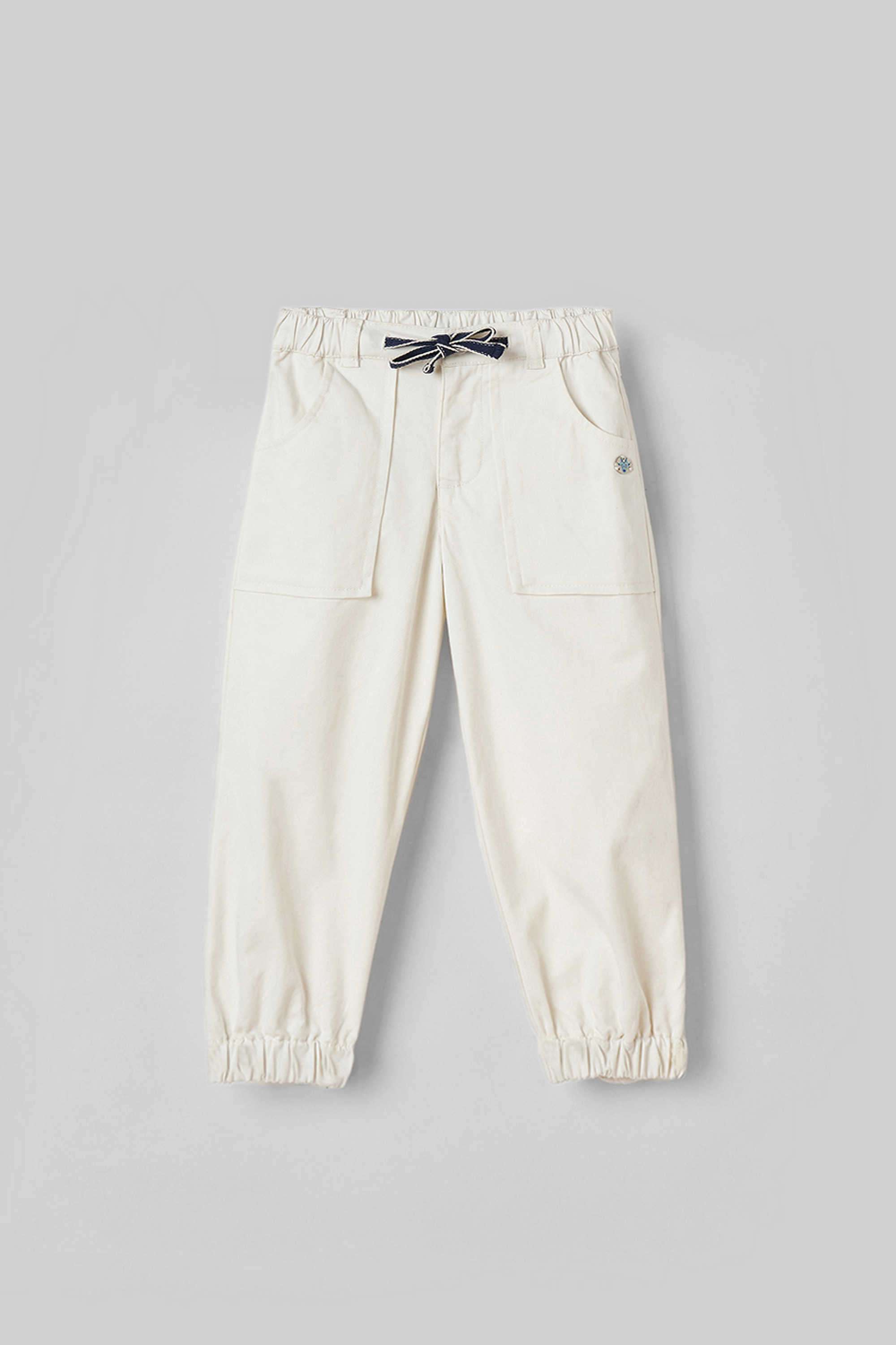 Solid-Blended-Fabric-Regular-Fit-Boy-s-Trousers