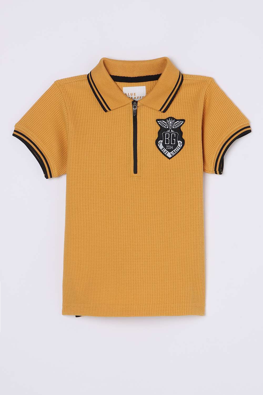 Solid-Blended-Fabric-Round-Neck-Boy-s-T-Shirt