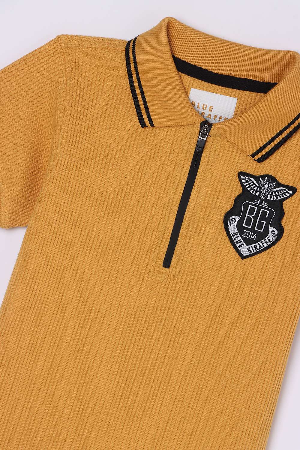 Solid-Blended-Fabric-Round-Neck-Boy-s-T-Shirt