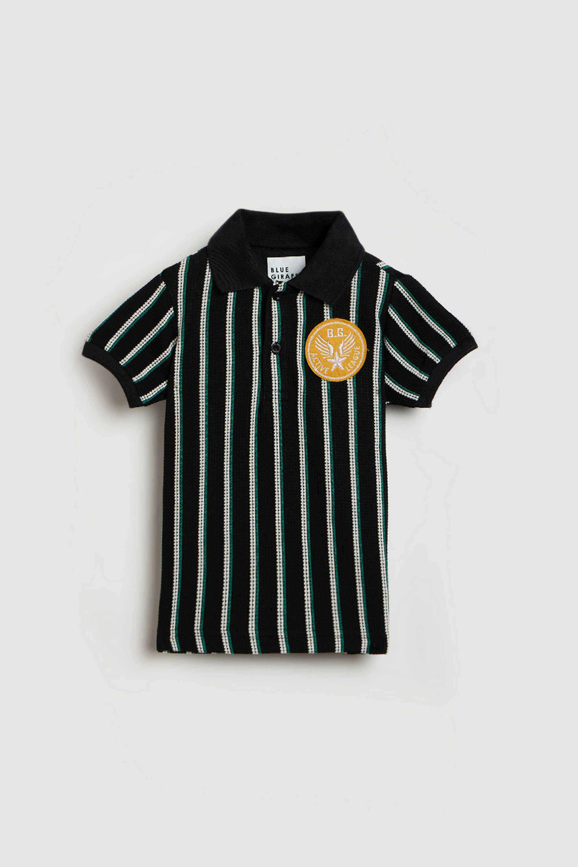 Solid-Blended-Fabric-Round-Neck-Boy-s-T-Shirt