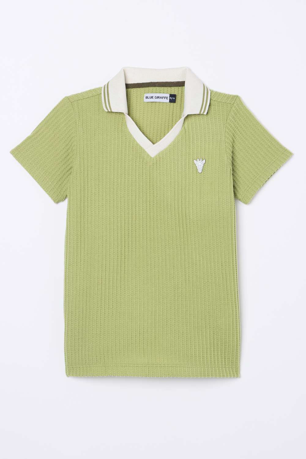 Solid-Blended-Fabric-Round-Neck-Boy-s-T-Shirt