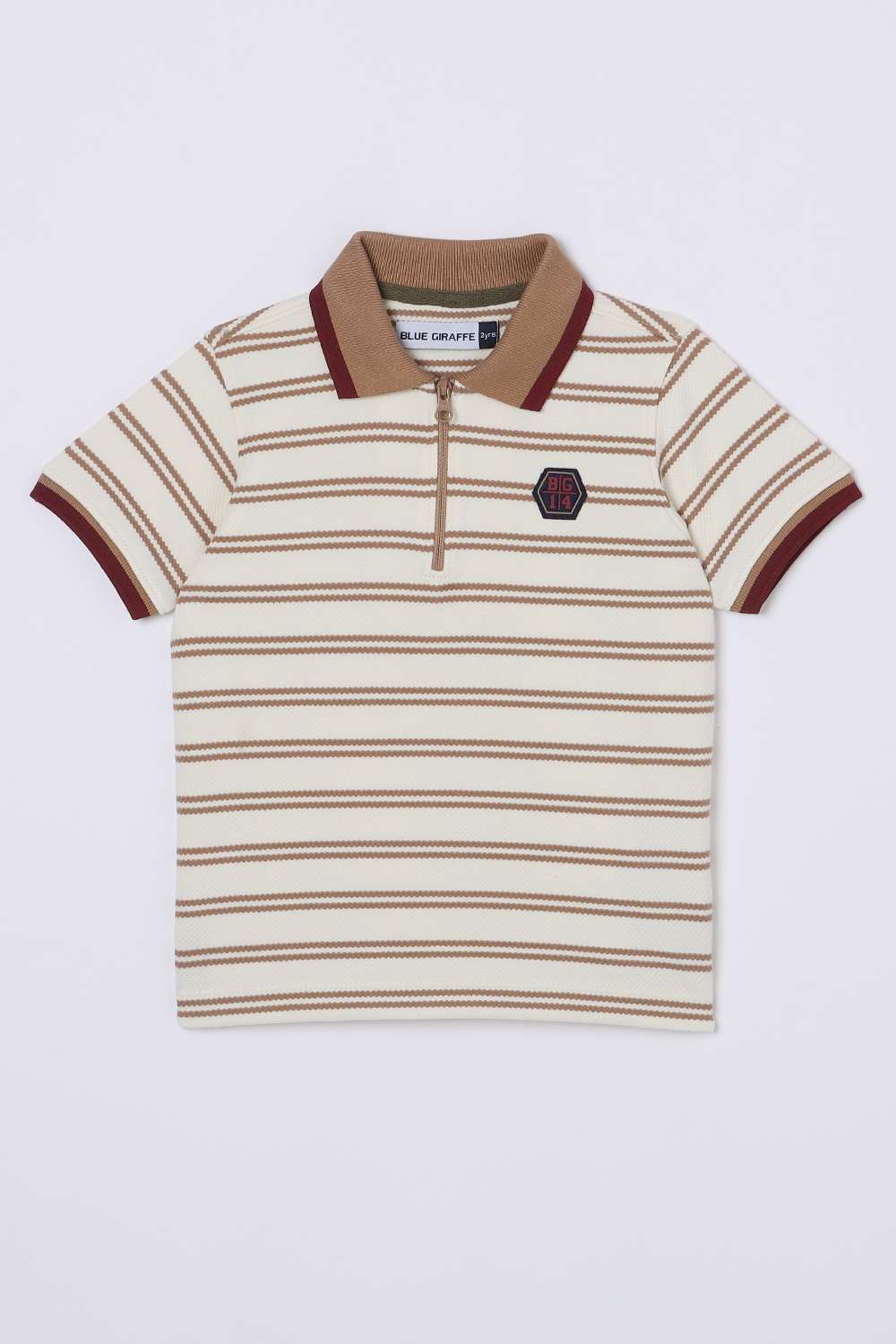 Solid-Blended-Fabric-Round-Neck-Boy-s-T-Shirt