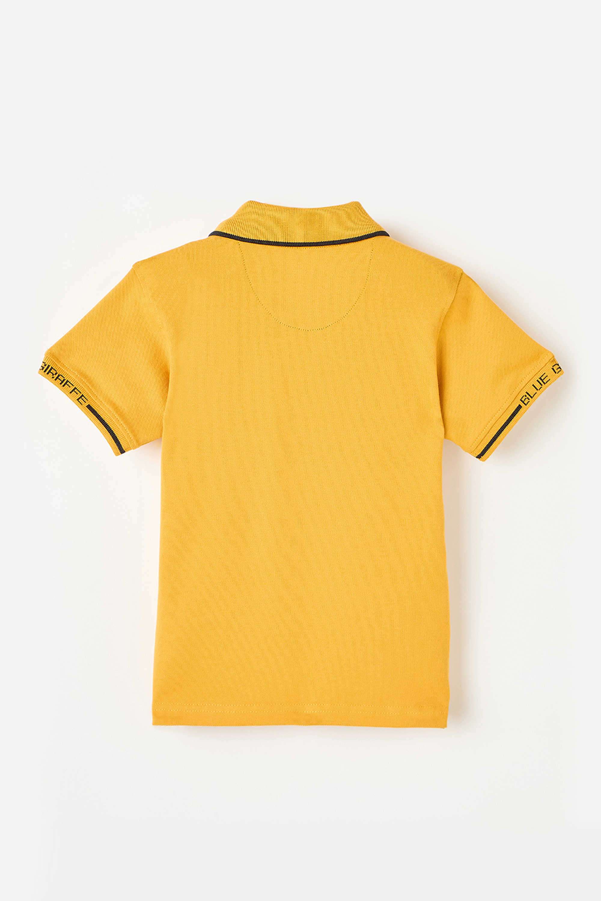 Solid-Blended-Fabric-Round-Neck-Boy-s-T-Shirt