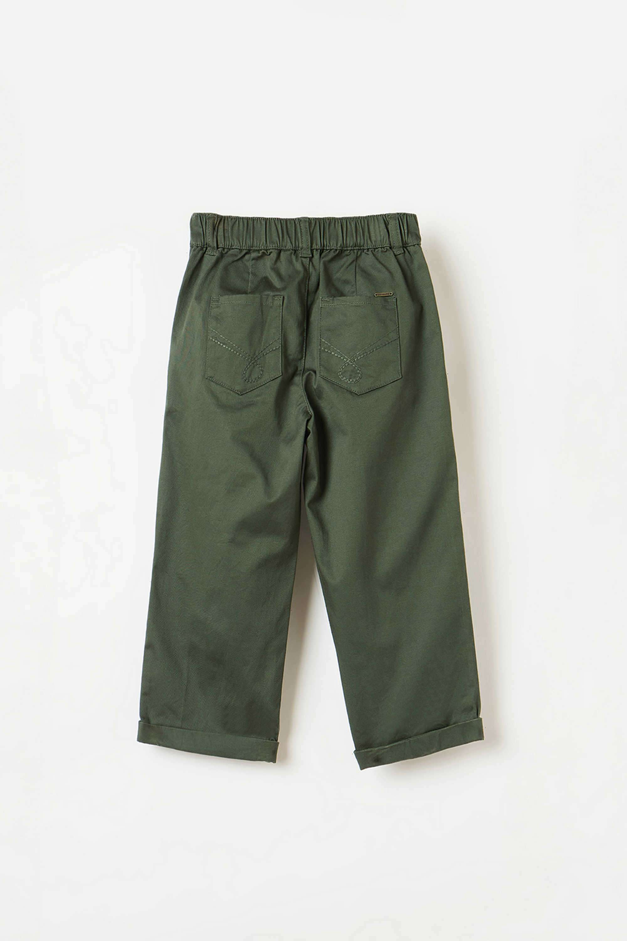 Solid-Blended-Fabric-Regular-Fit-Boy-s-Trousers