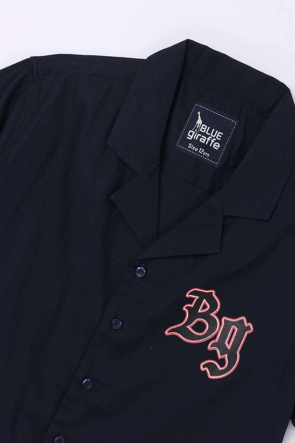 Solid-Blended-Fabric-Collared-Boy-s-Shirt