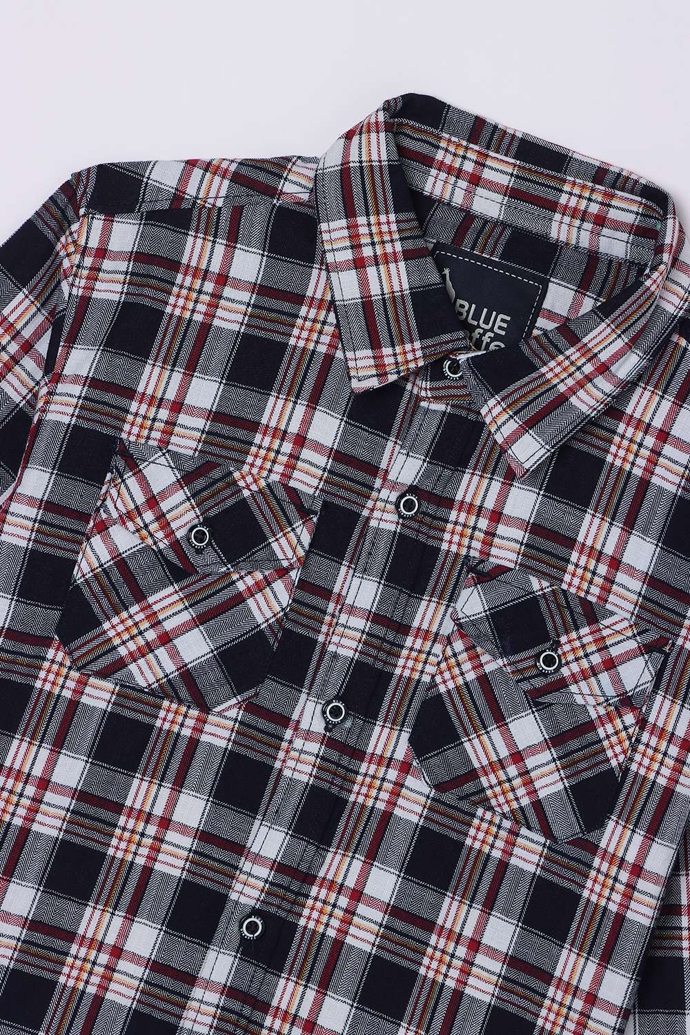 Solid-Blended-Fabric-Collared-Boy-s-Shirt