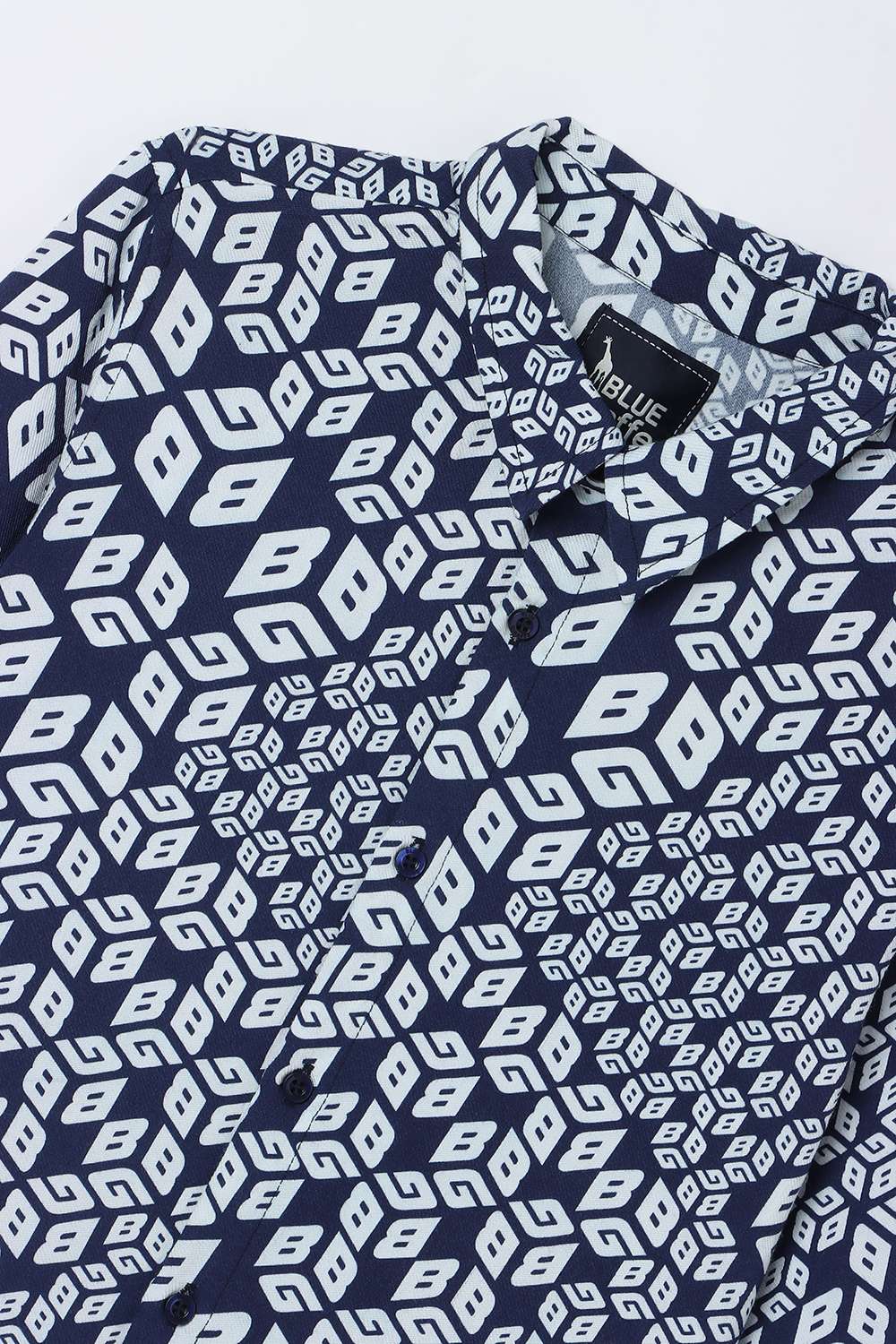 Solid-Blended-Fabric-Collared-Boy-s-Shirt