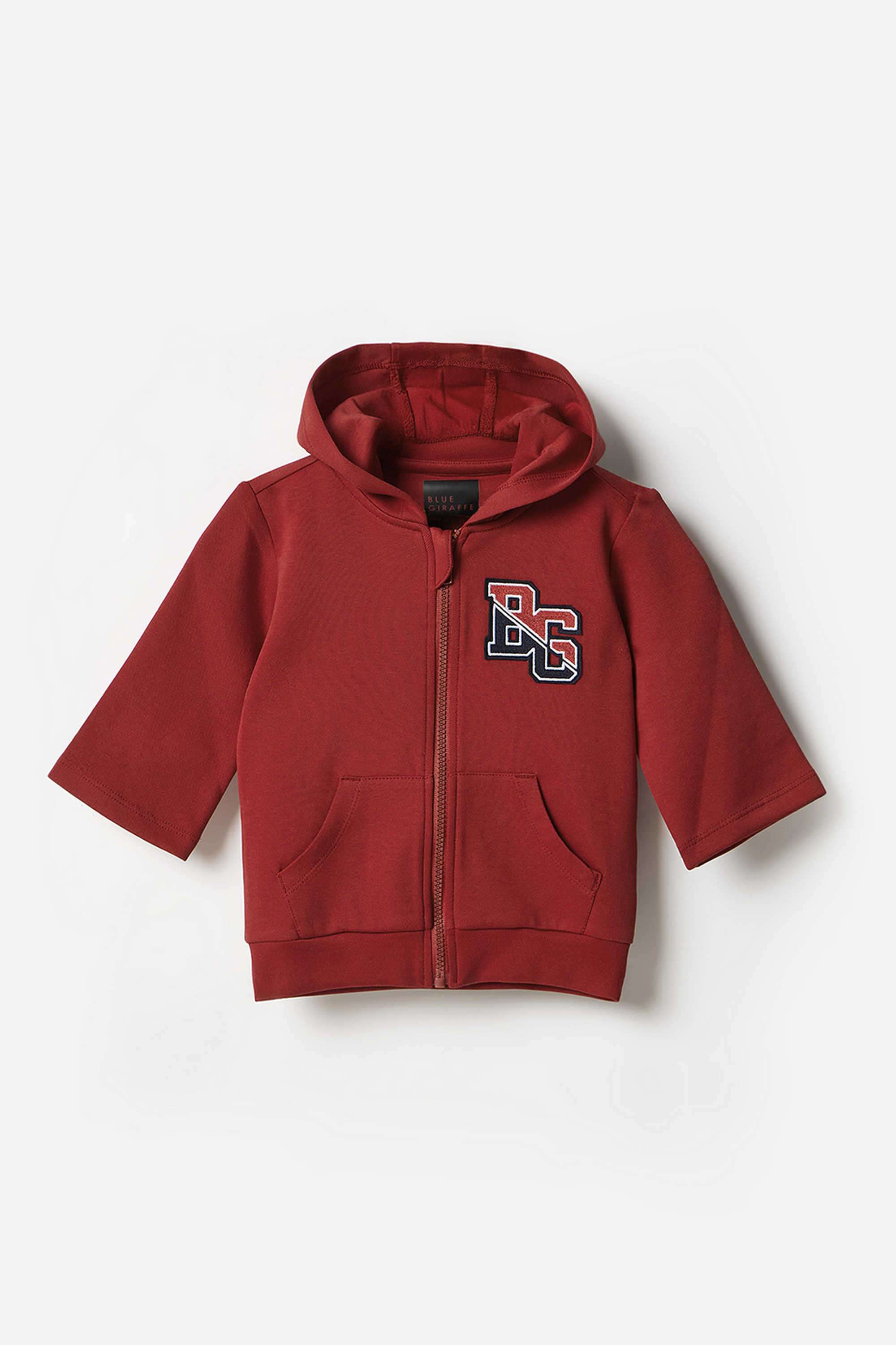 Solid-Blended-Fabric-Hooded-Boy-s-Sweatshirt