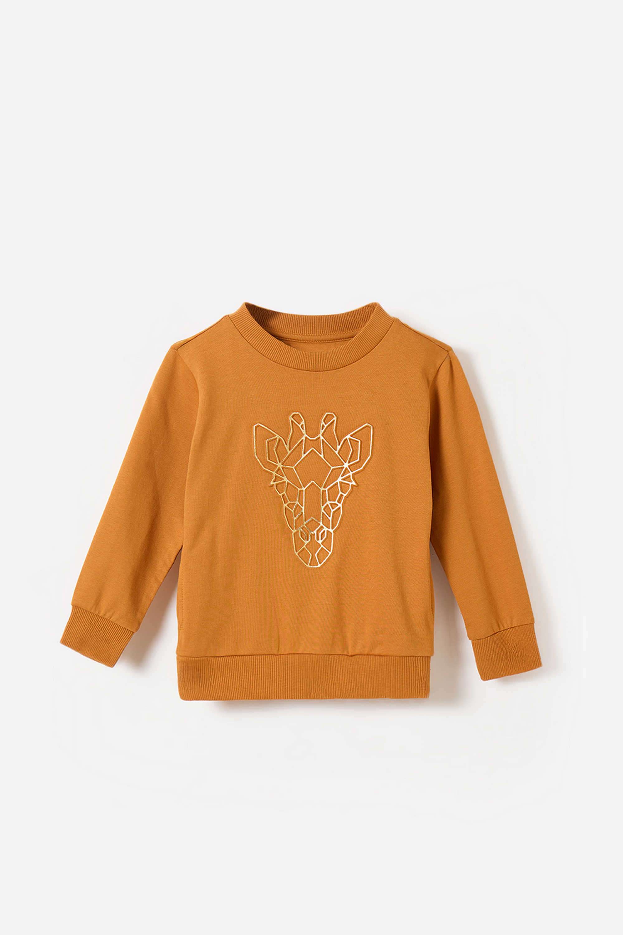 Solid-Blended-Fabric-Round-Neck-Boy-s-Sweatshirt