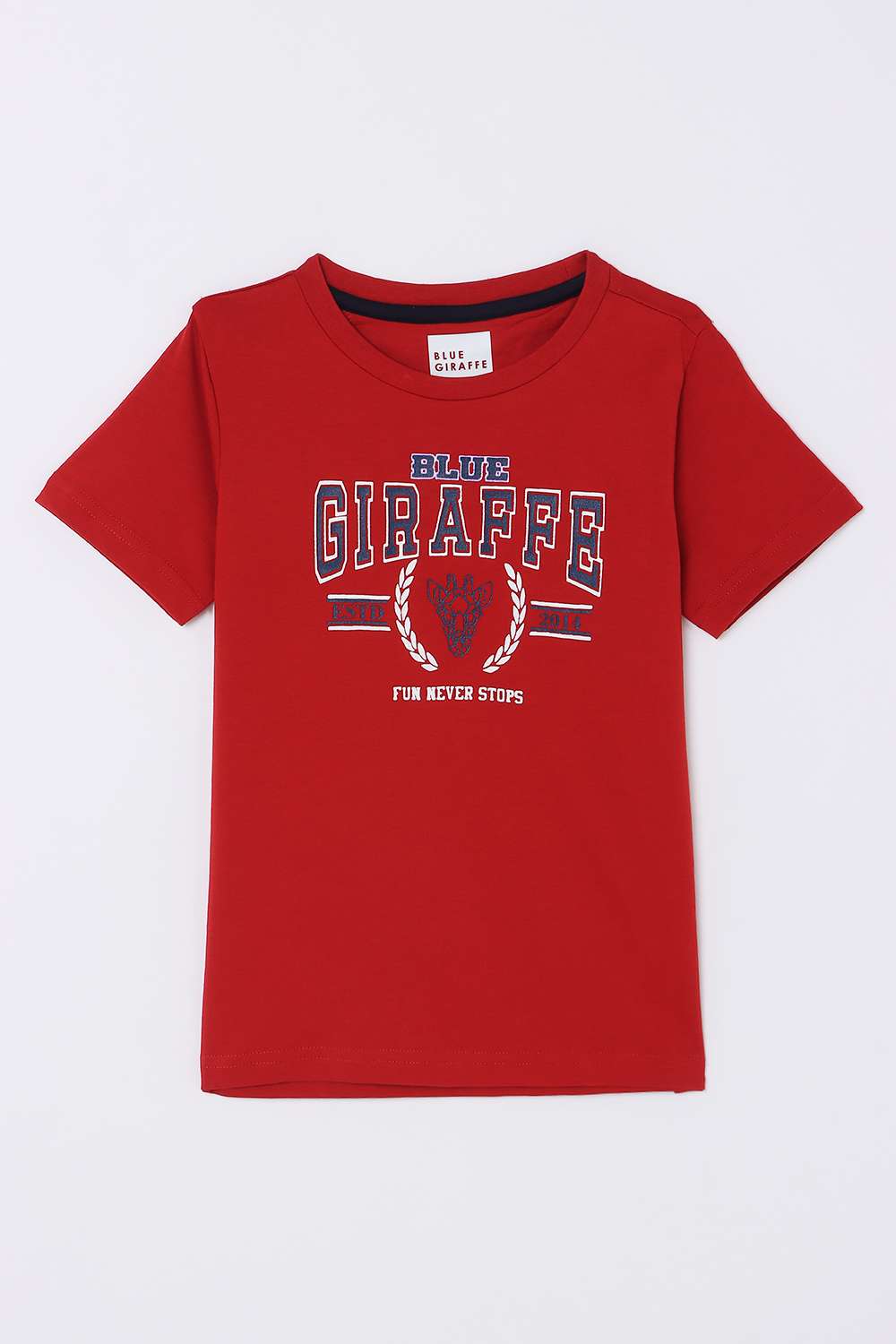 Solid-Blended-Fabric-Round-Neck-Boy-s-T-Shirt