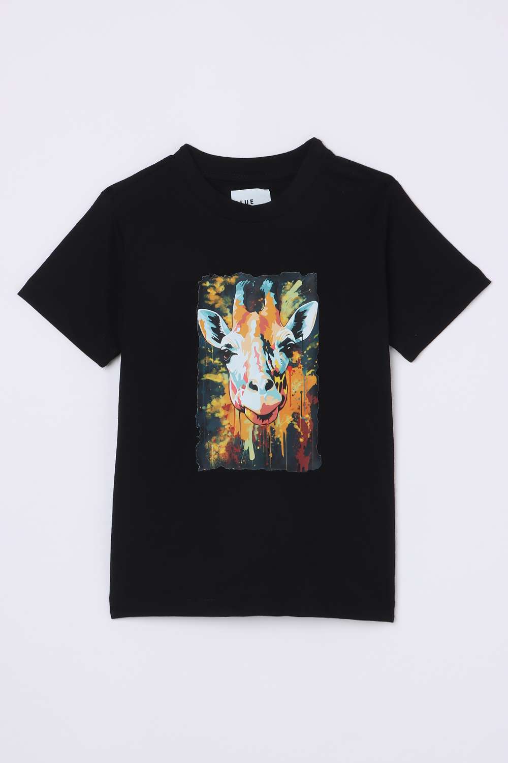 Solid-Blended-Fabric-Round-Neck-Boy-s-T-Shirt