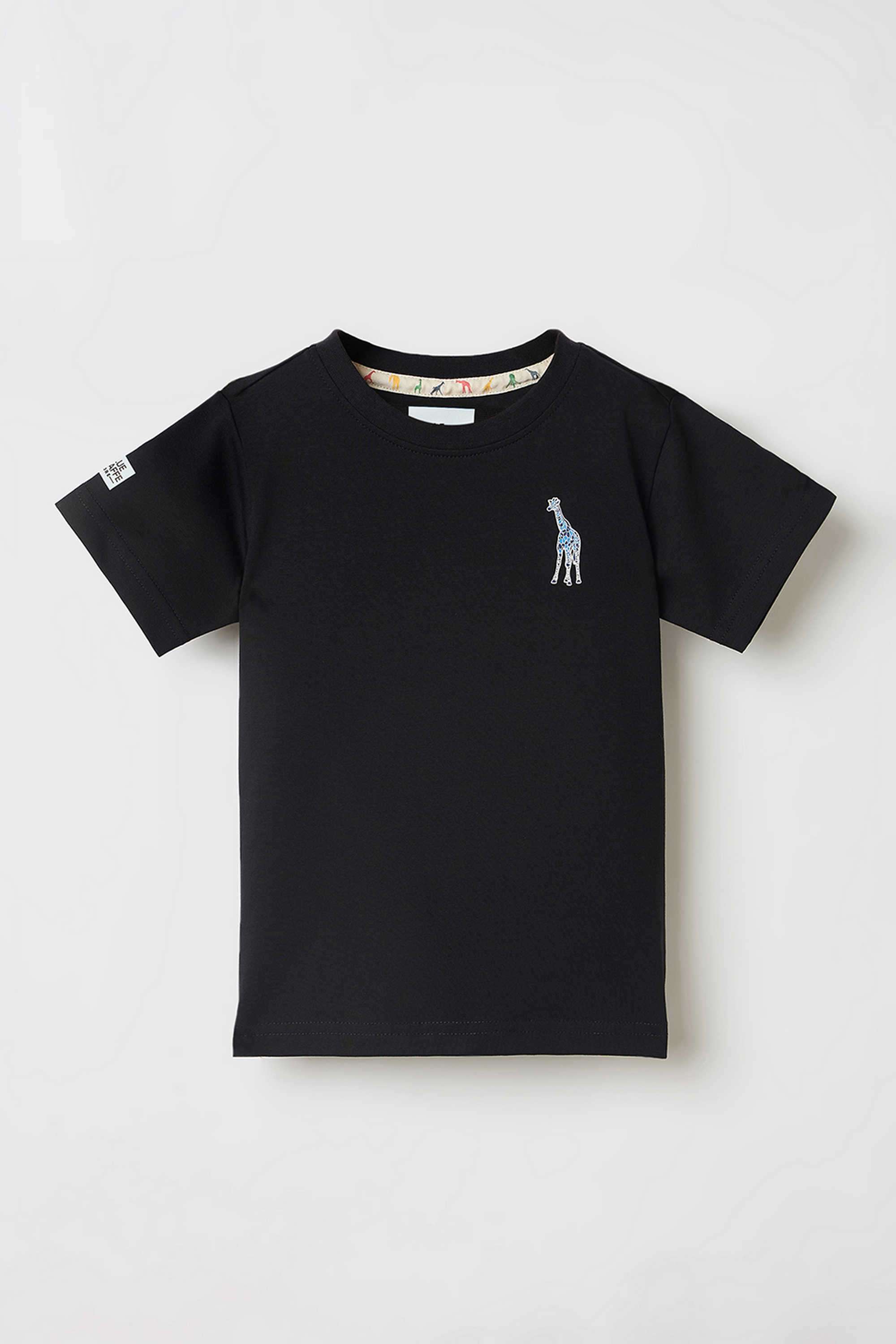 Solid-Blended-Fabric-Round-Neck-Boy-s-T-Shirt