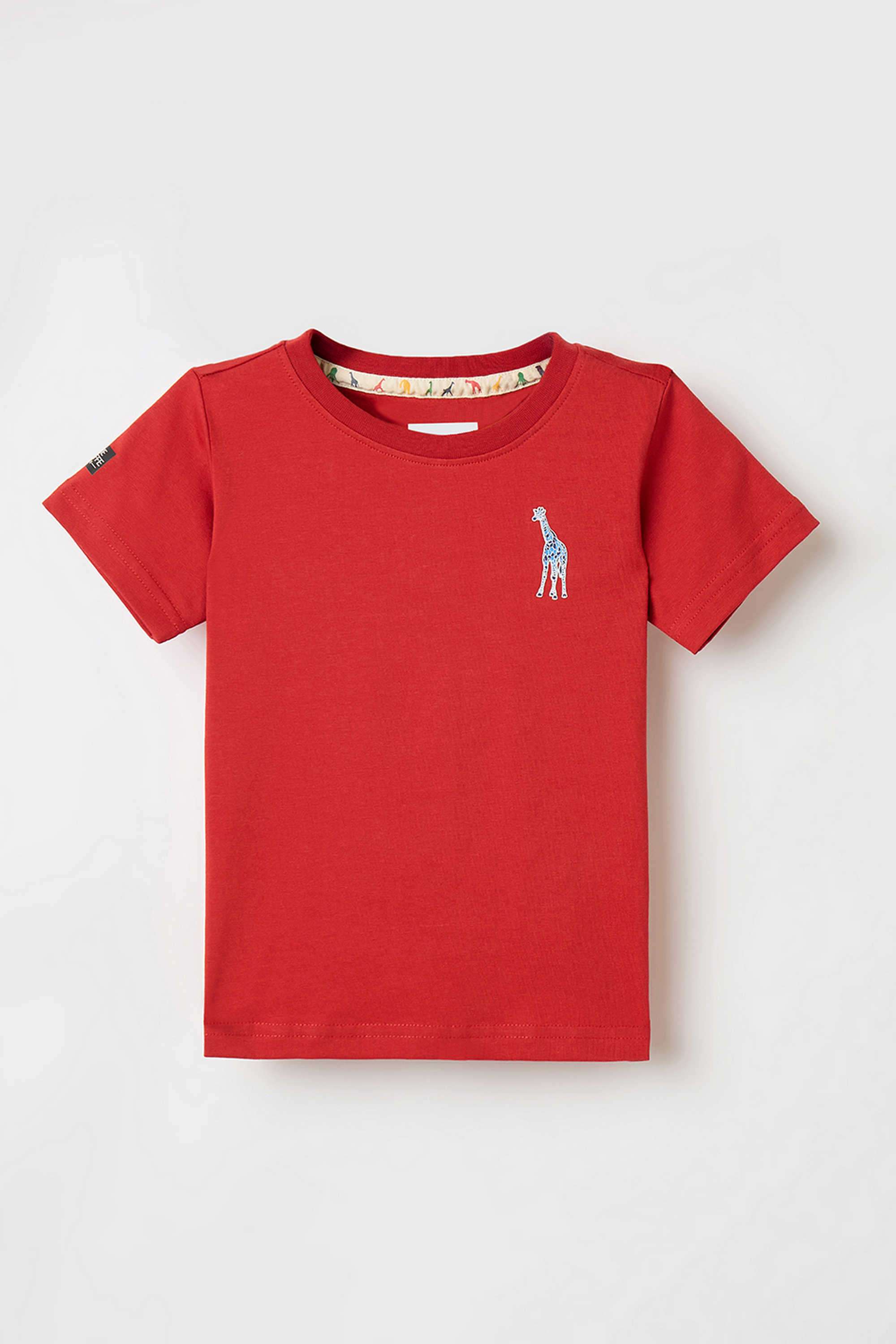 Solid-Blended-Fabric-Round-Neck-Boy-s-T-Shirt