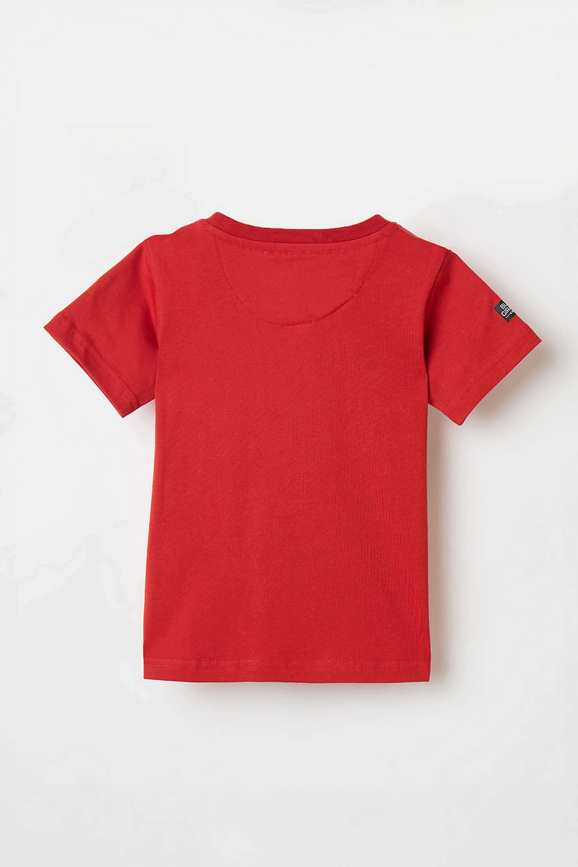 Solid-Blended-Fabric-Round-Neck-Boy-s-T-Shirt