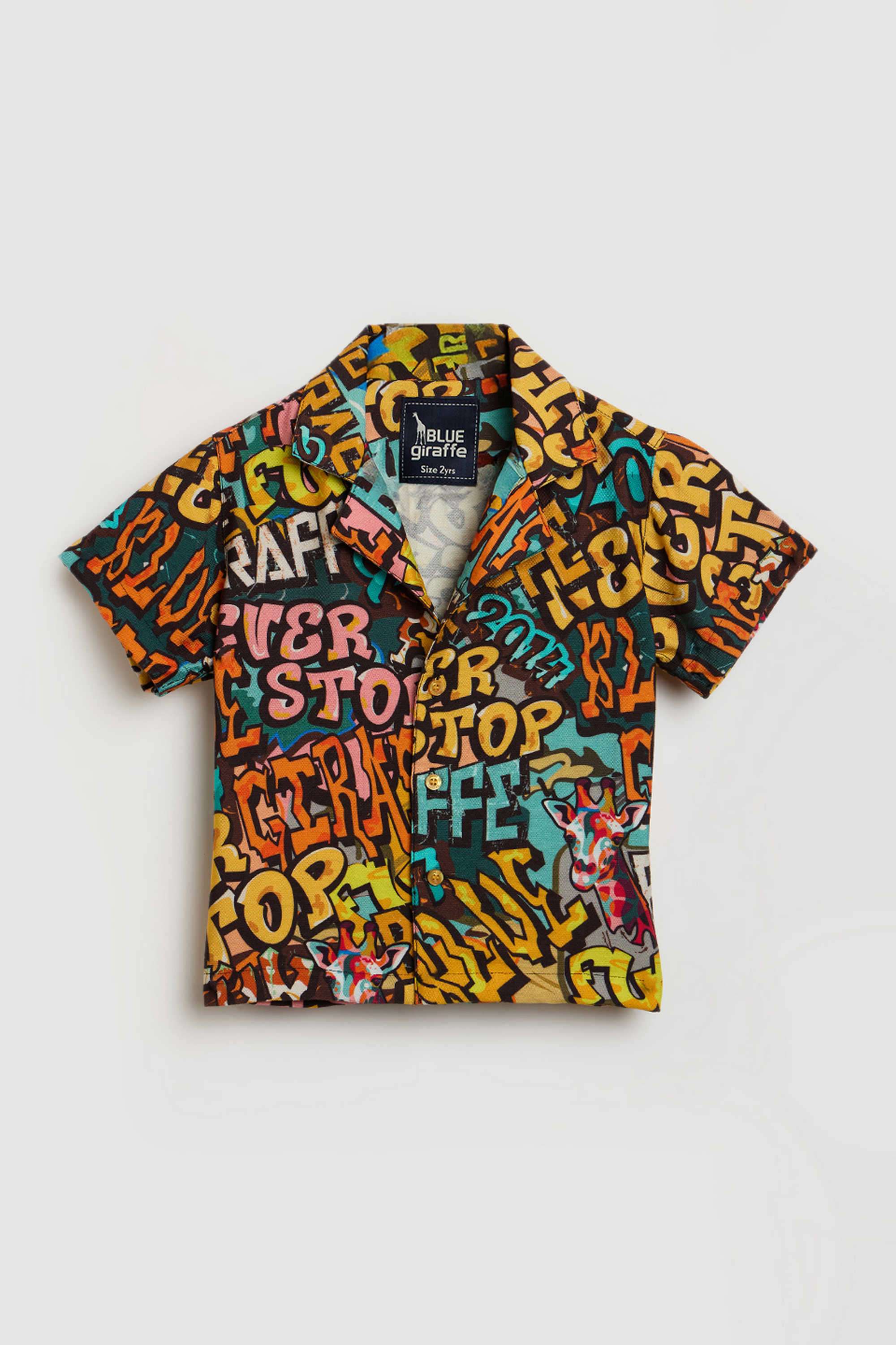 Solid-Blended-Fabric-Collared-Boy-s-Shirt