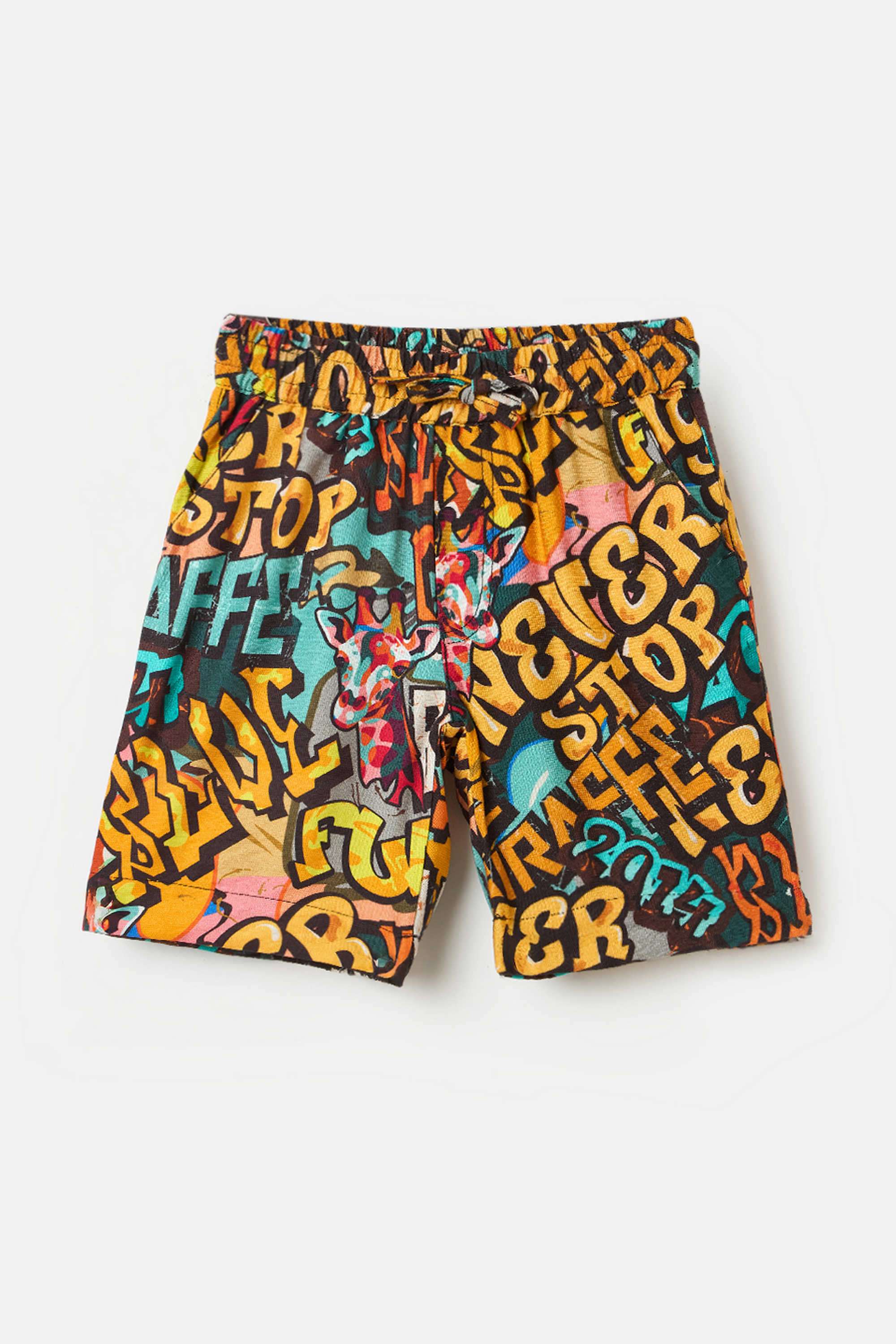 Solid-Blended-Fabric-Regular-Fit-Boy-s-Shorts
