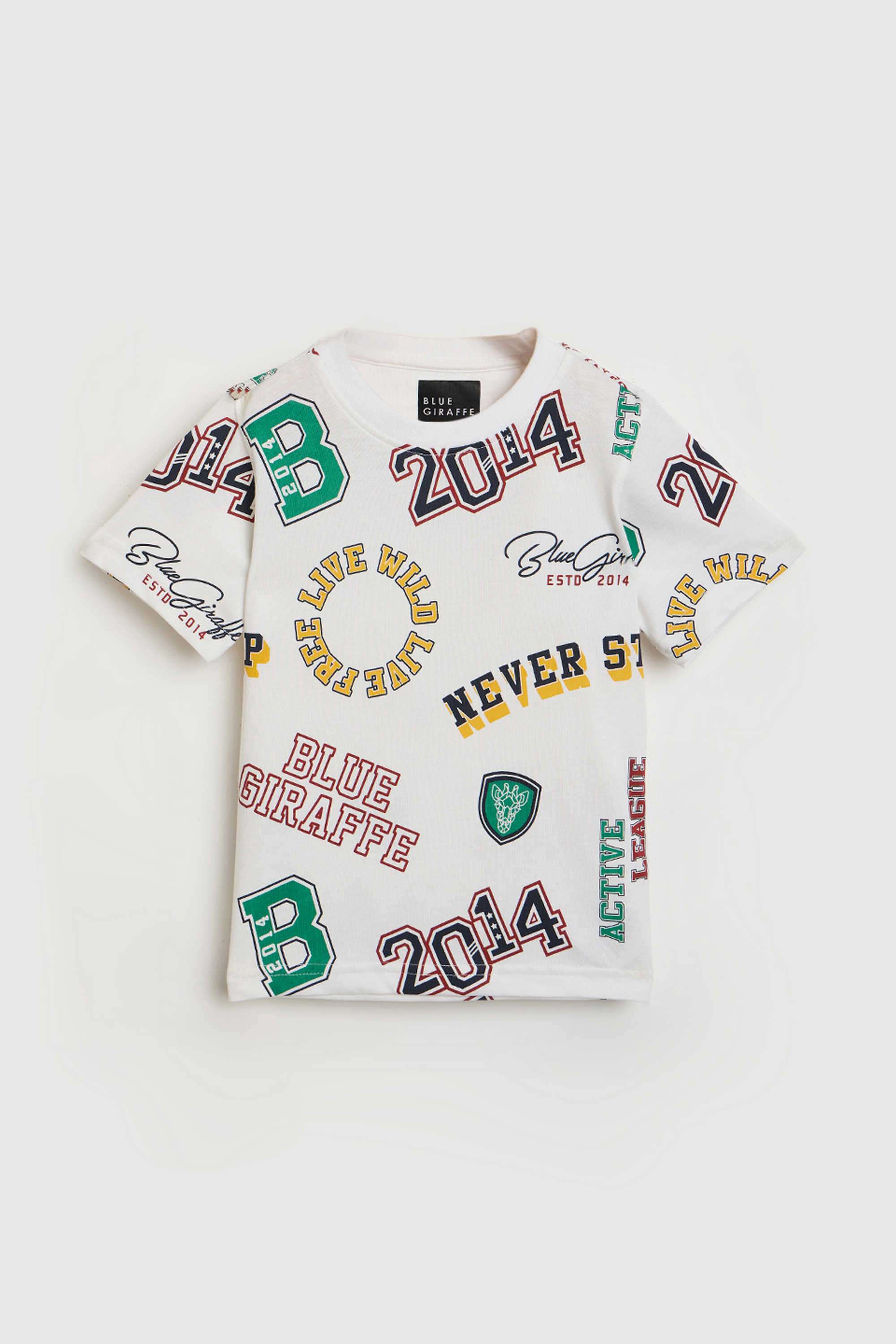 Solid-Blended-Fabric-Round-Neck-Boy-s-T-Shirt