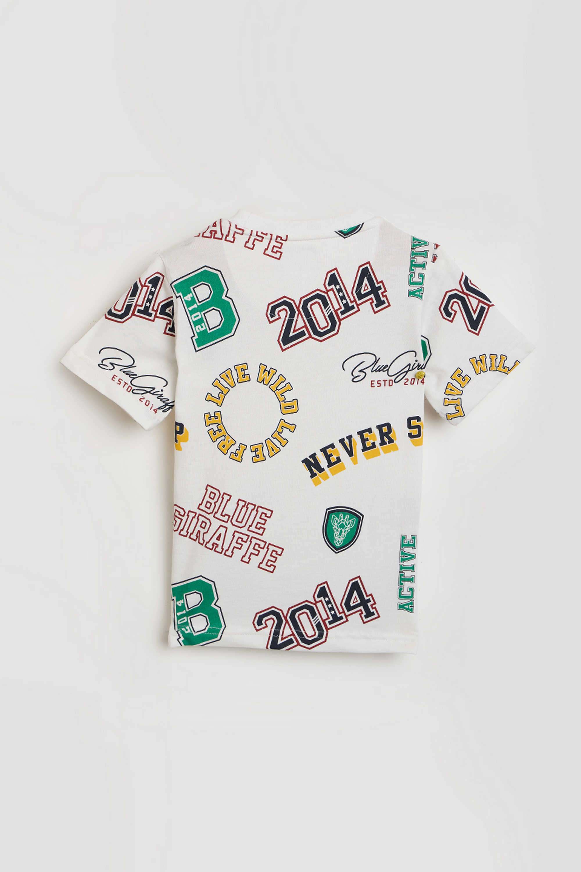 Solid-Blended-Fabric-Round-Neck-Boy-s-T-Shirt