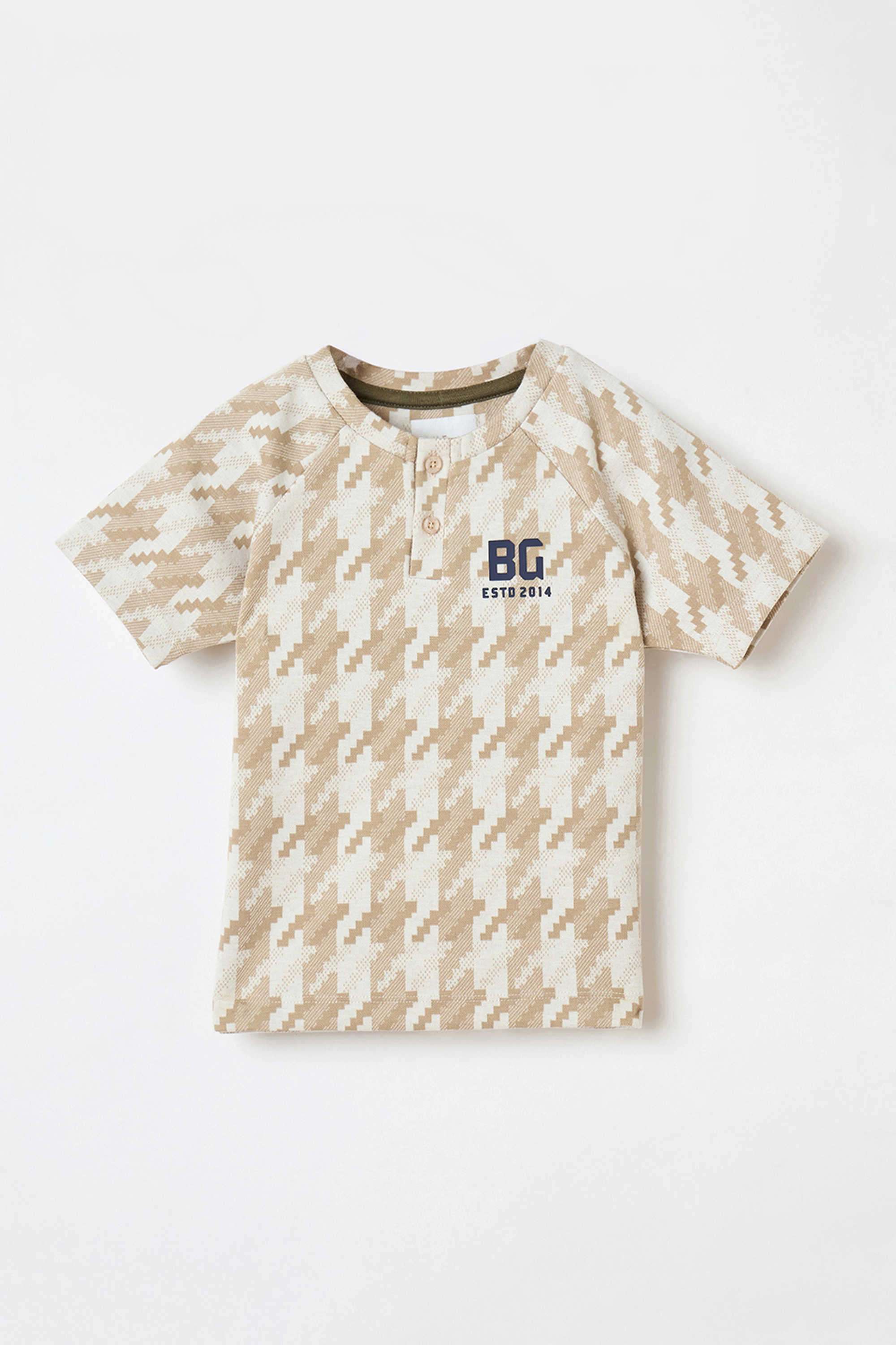 Solid-Blended-Fabric-Round-Neck-Boy-s-T-Shirt
