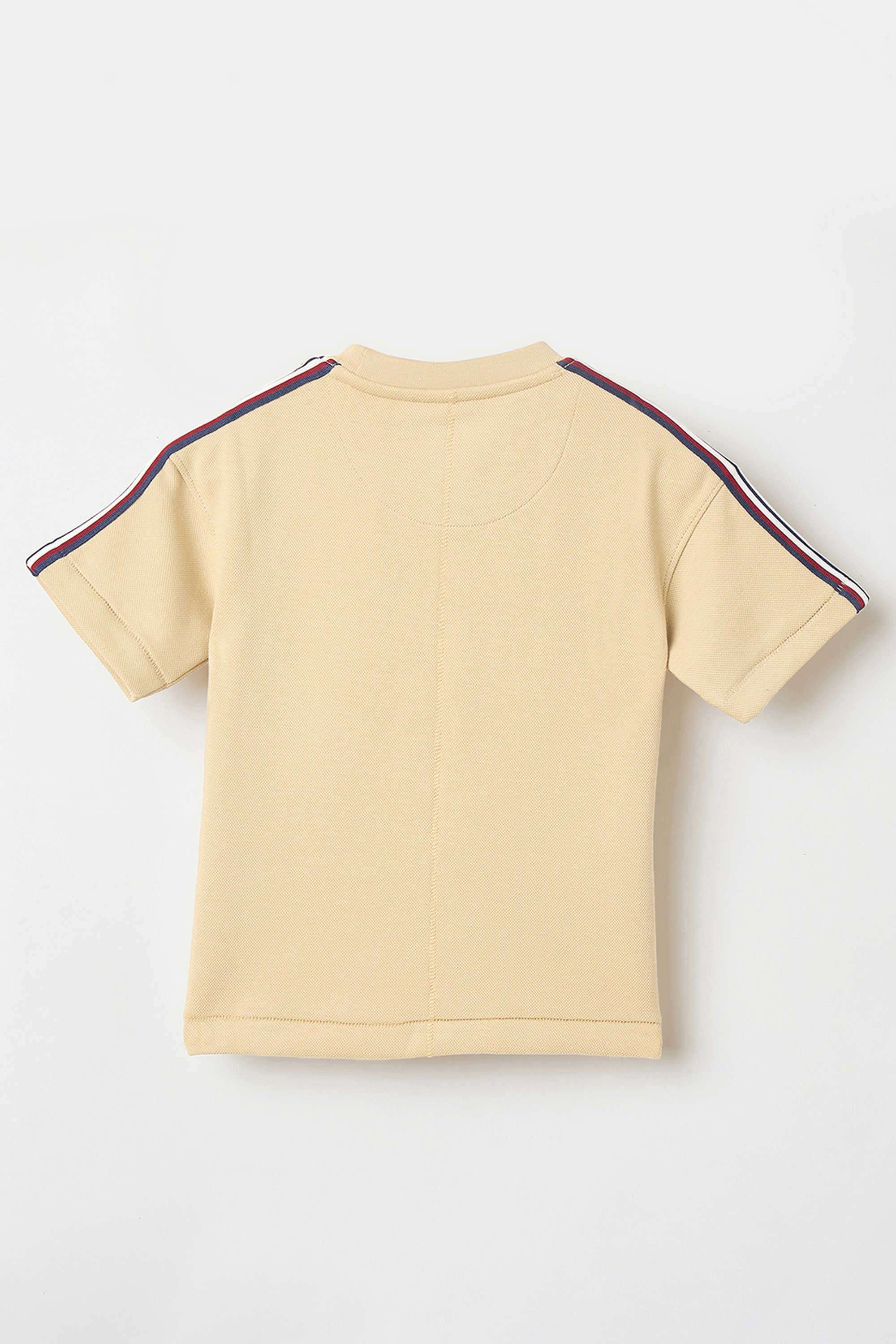 Solid-Blended-Fabric-Round-Neck-Boy-s-T-Shirt
