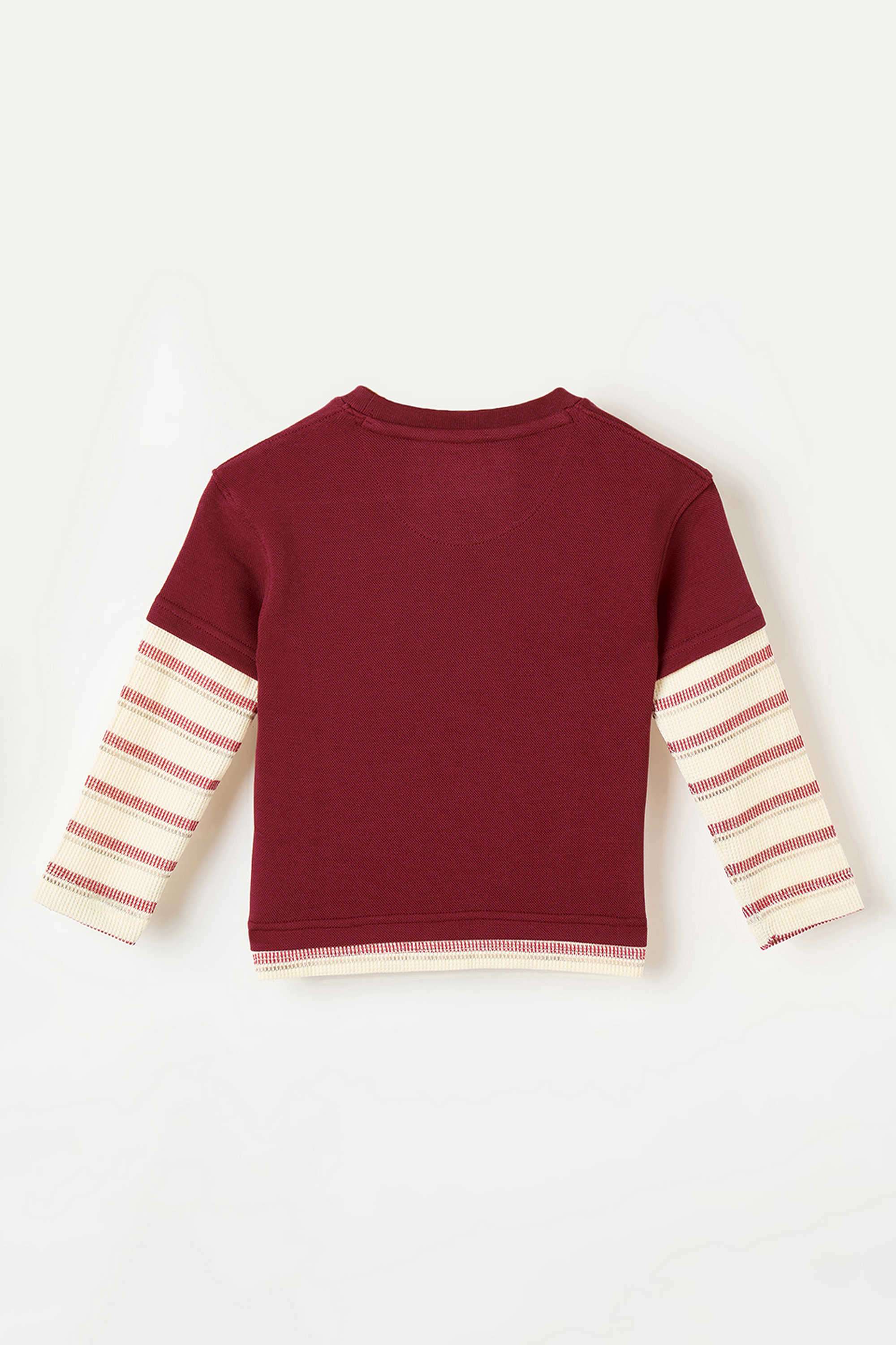Solid-Blended-Fabric-Round-Neck-Boy-s-T-Shirt
