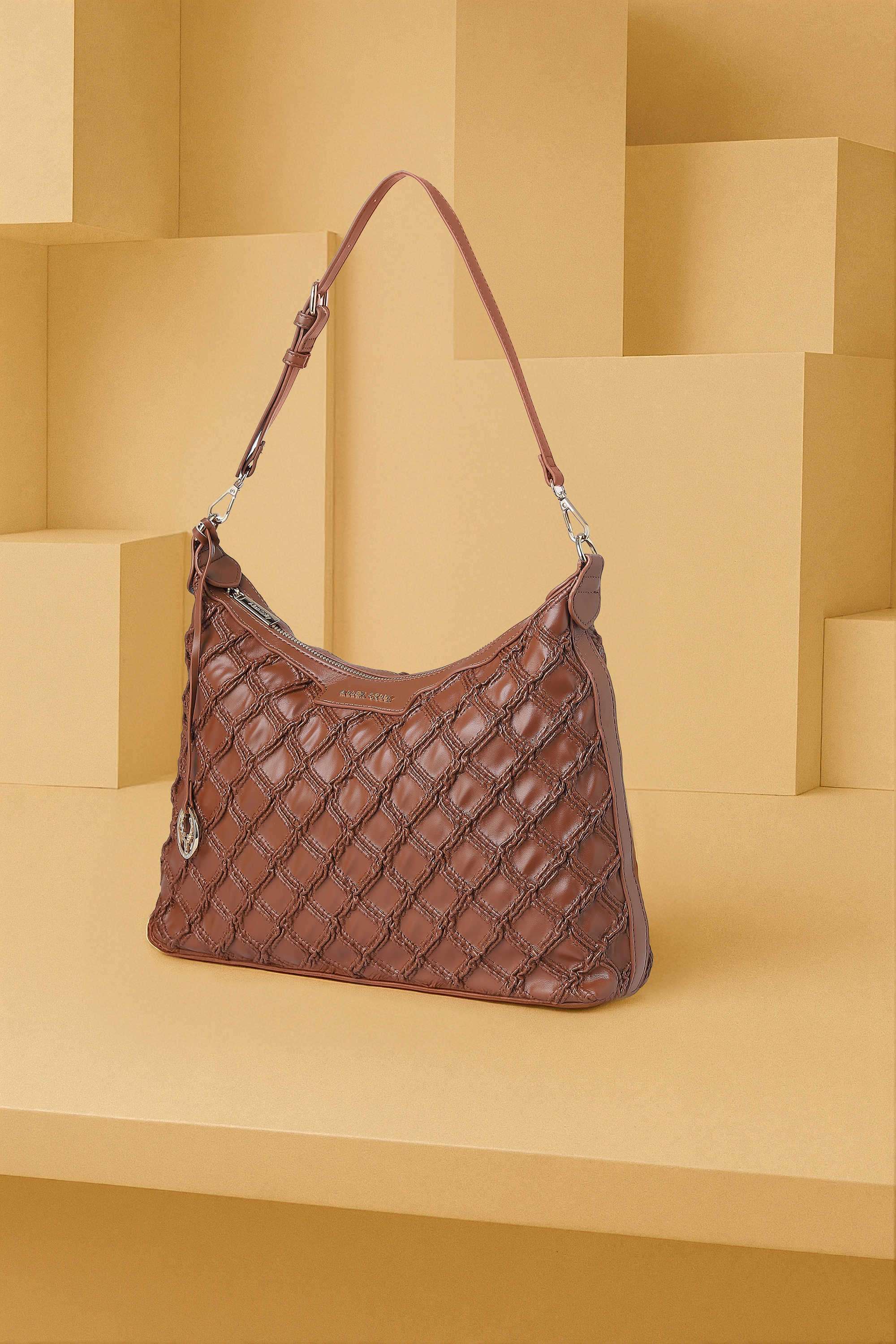 Zipper-Ruched-Royale-Polyurethane-Women-s-Casual-Wear-Shoulder-Bag