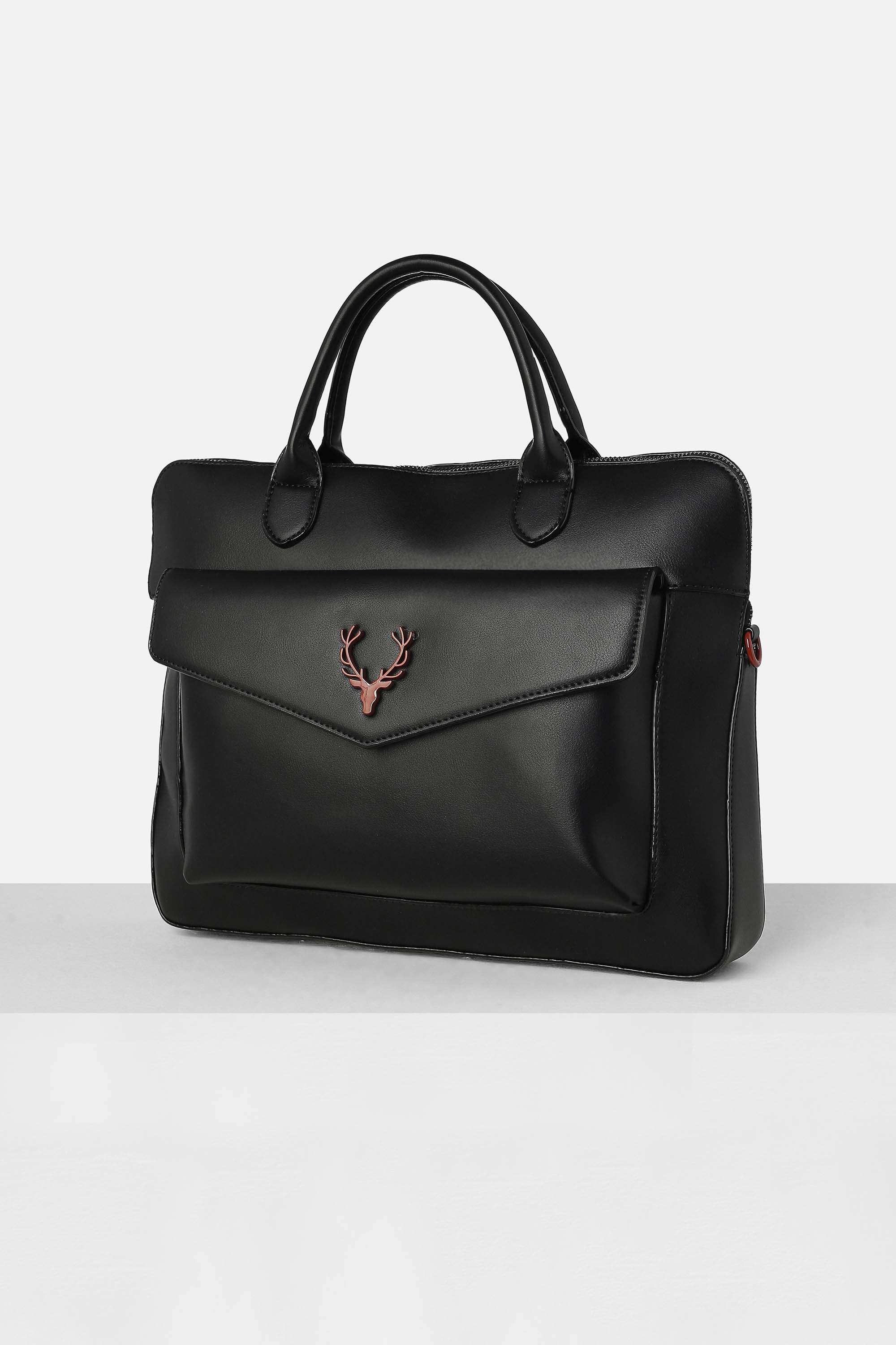 Zipper-Polyurethane-Women-Casual-Wear-Laptop-Bag