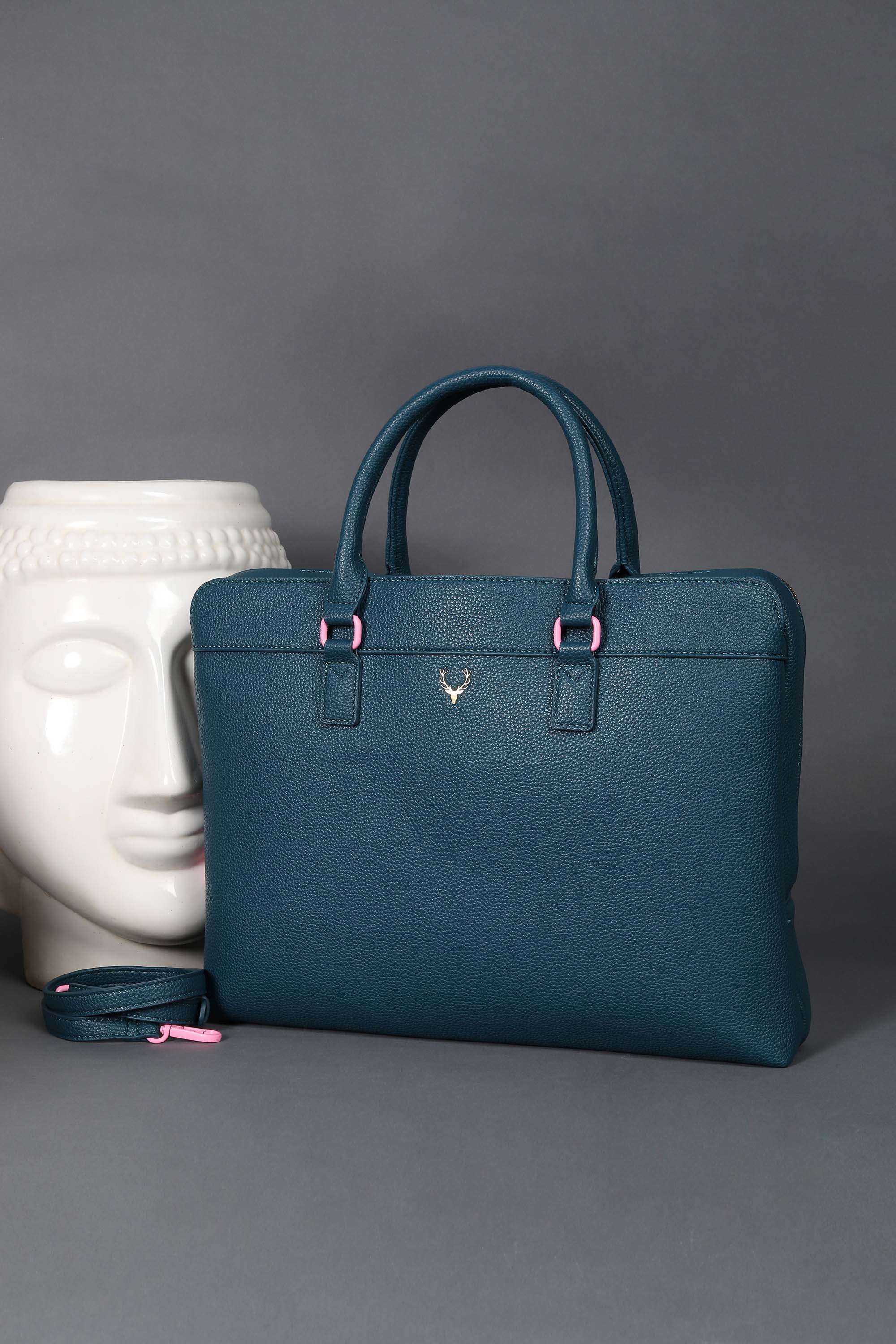 Zipper-Polyurethane-Women-Casual-Wear-Laptop-Bag