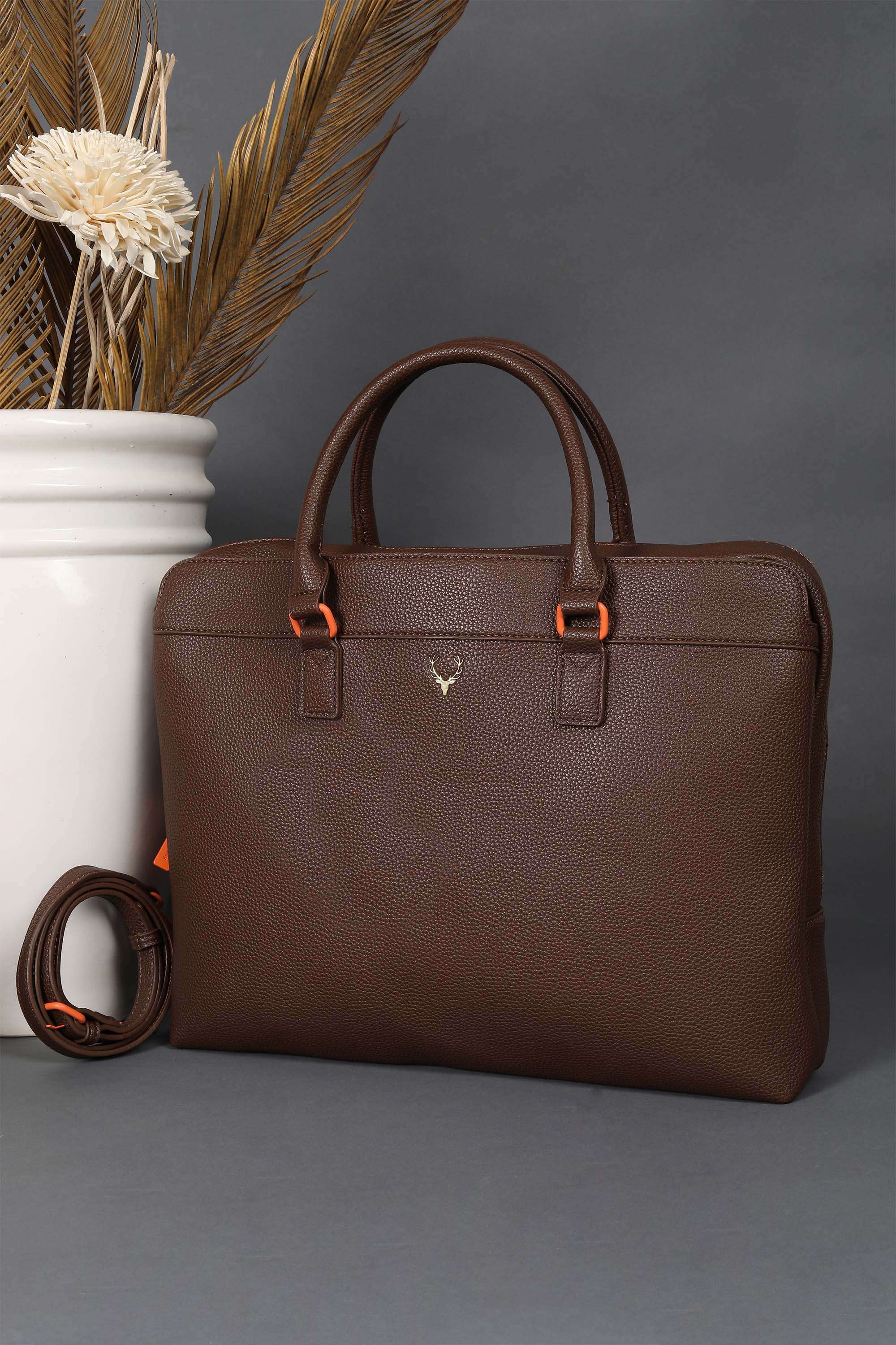 Zipper-Polyurethane-Women-Casual-Wear-Laptop-Bag