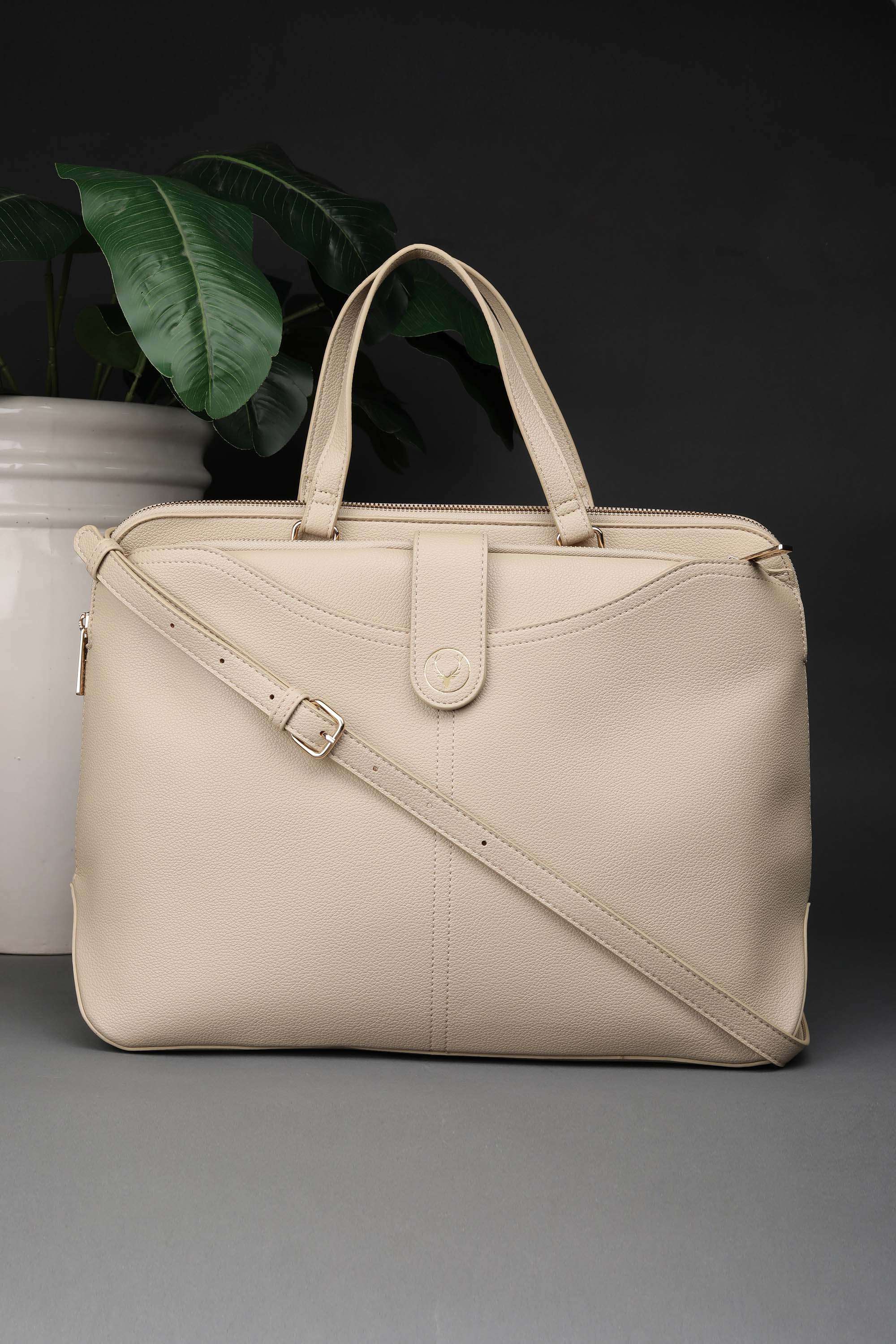 Zipper-Polyurethane-Women-Casual-Wear-Tote-Bag