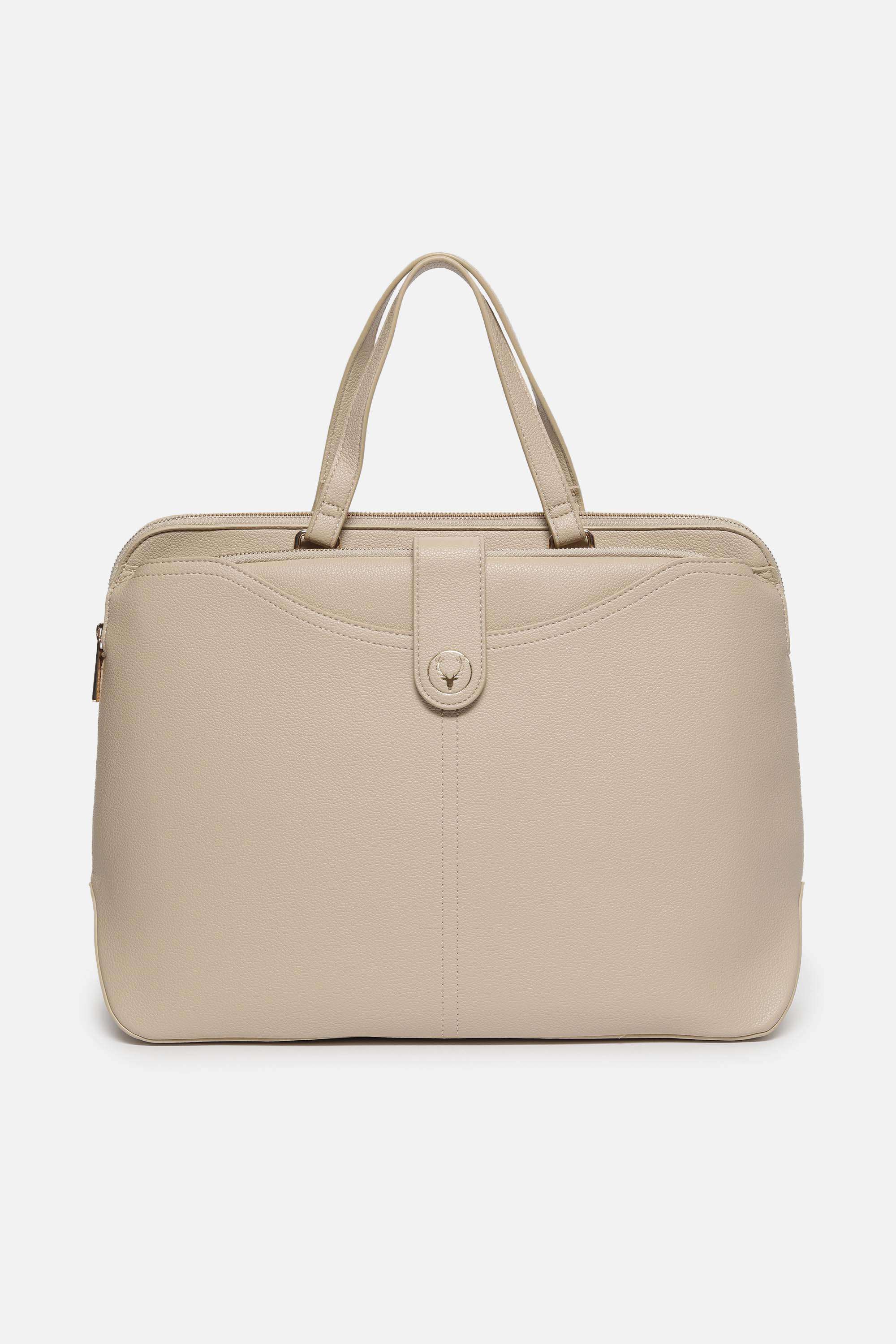 Zipper-Polyurethane-Women-Casual-Wear-Tote-Bag