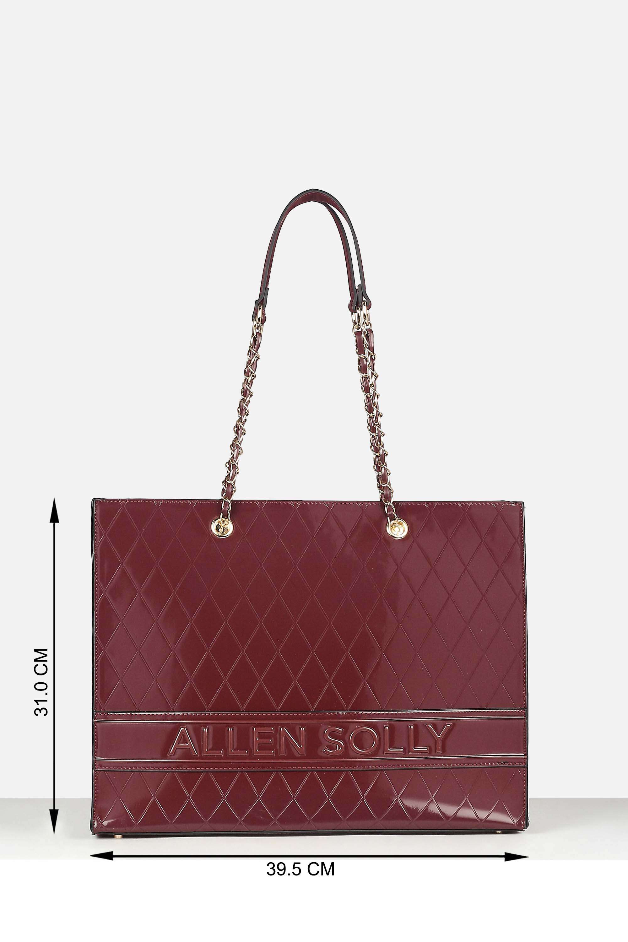 womens handbag allen solly red handbag