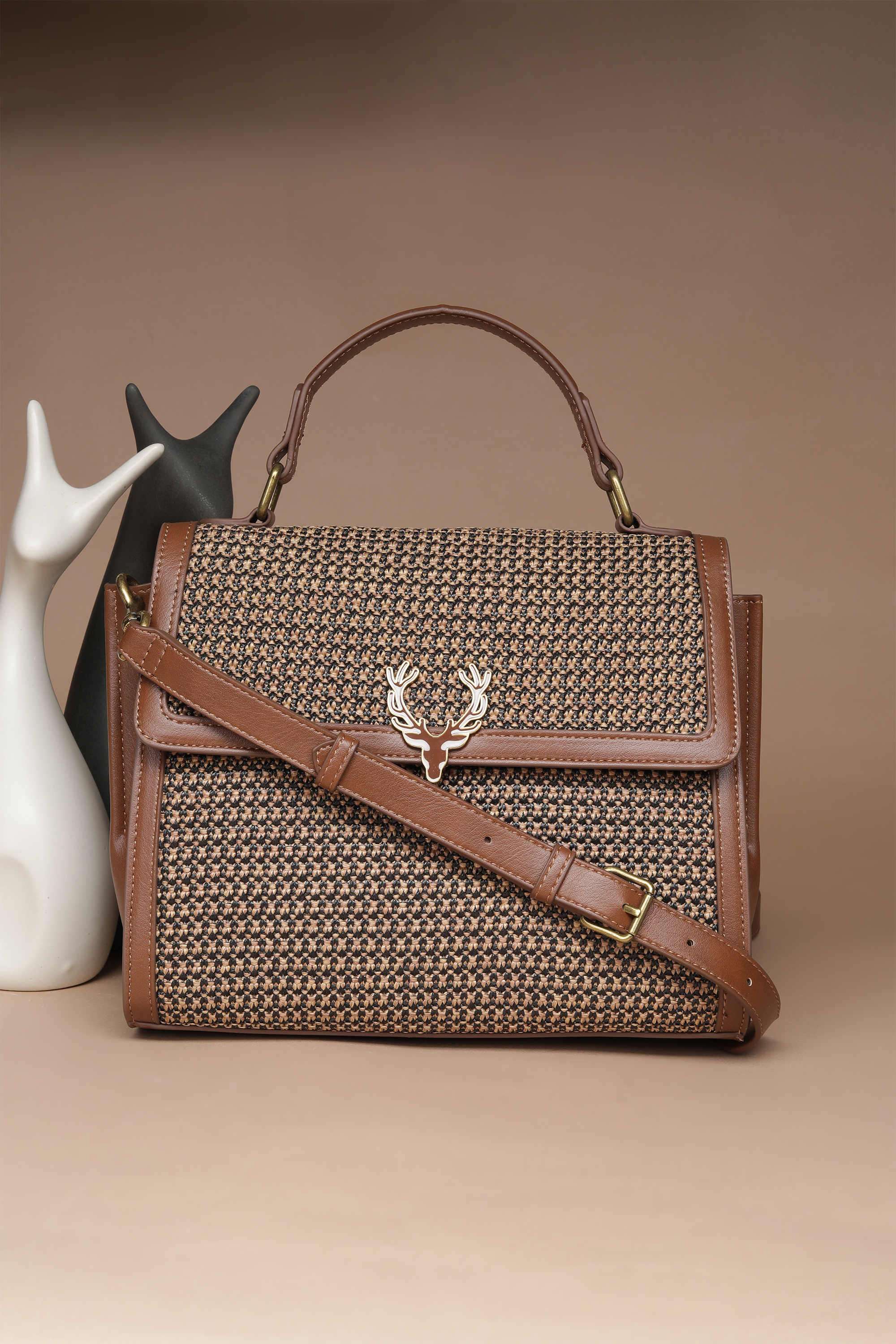 RAFFIA-EFFECT-(CRAFT-GARDEN)-PU-Women-Casual-Wear-Duffle-Bag